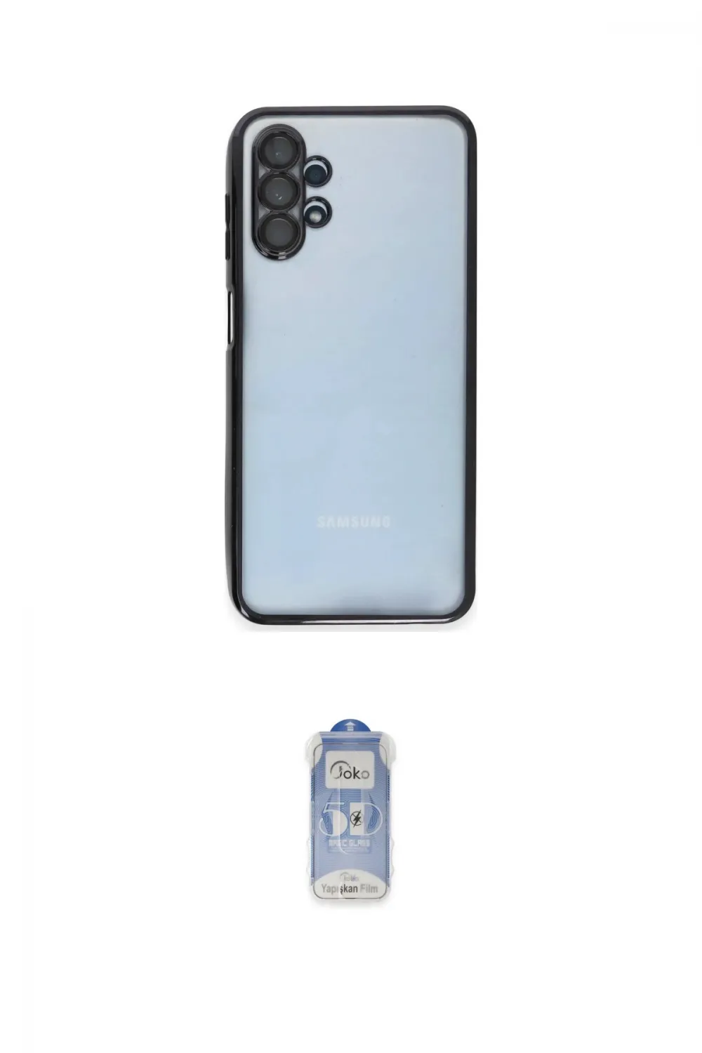 ieg™ Galaxy A13 4G Kılıf Vadi Minimal - Siyah Joko Magic 5D Cam