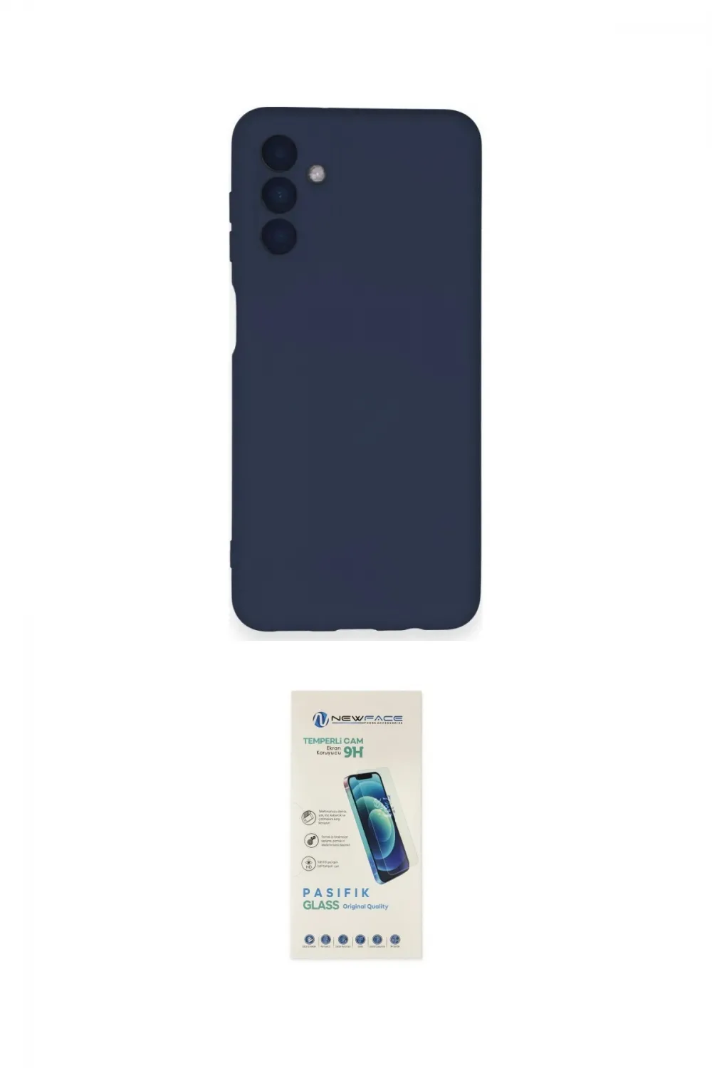 ieg™ Galaxy A14 4G Kılıf Ahenk Serisi - Şeffaf Pasifik Cam Ekran Koruyucu