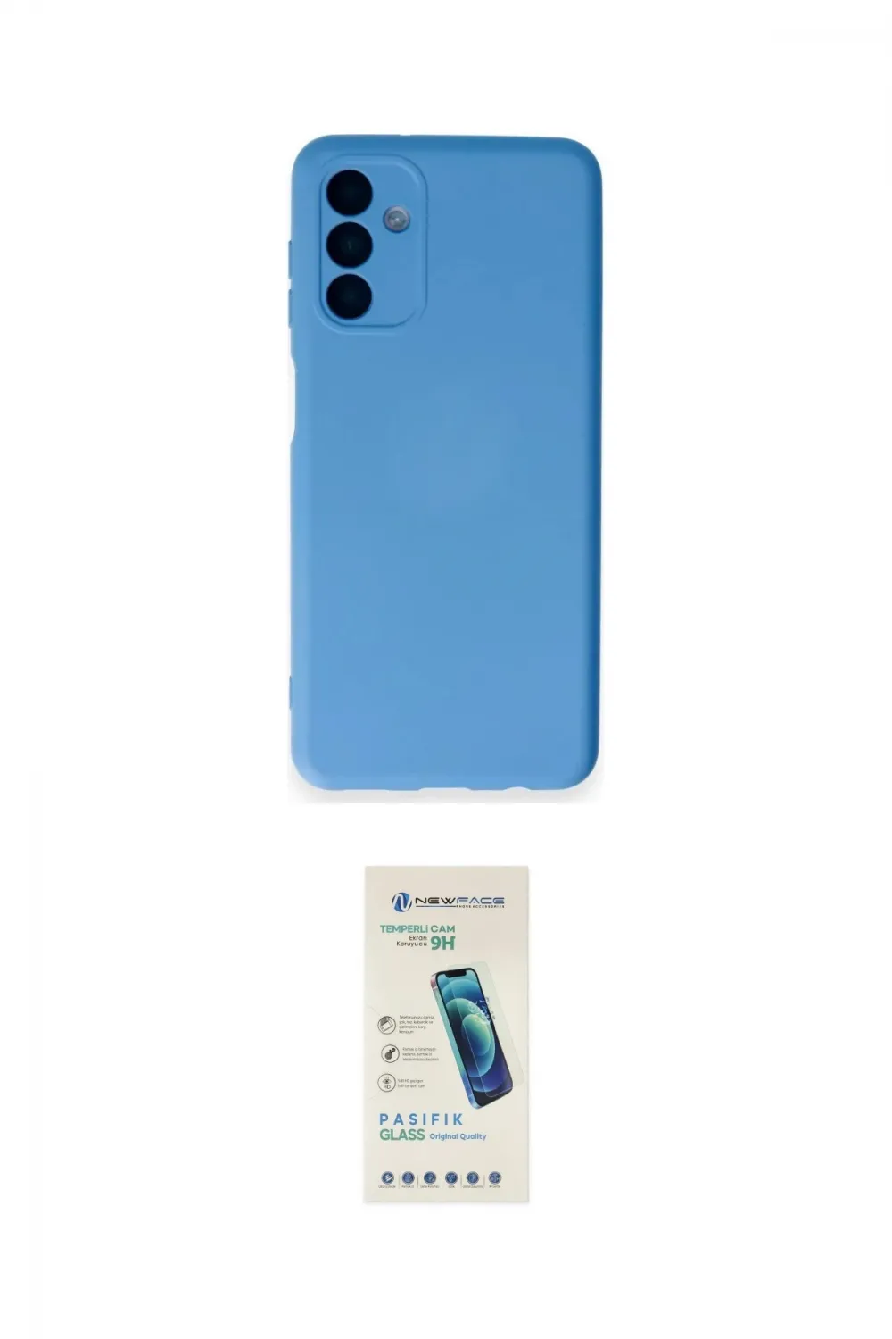 ieg™ Galaxy A14 4G Kılıf Ahenk Serisi - Şeffaf Pasifik Cam Ekran Koruyucu
