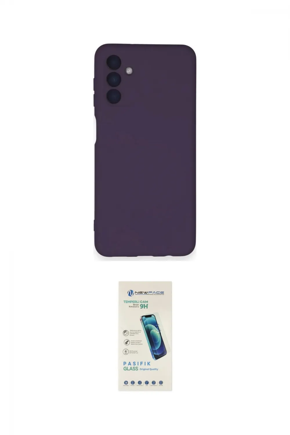 ieg™ Galaxy A14 4G Kılıf Ahenk Serisi - Şeffaf Pasifik Cam Ekran Koruyucu