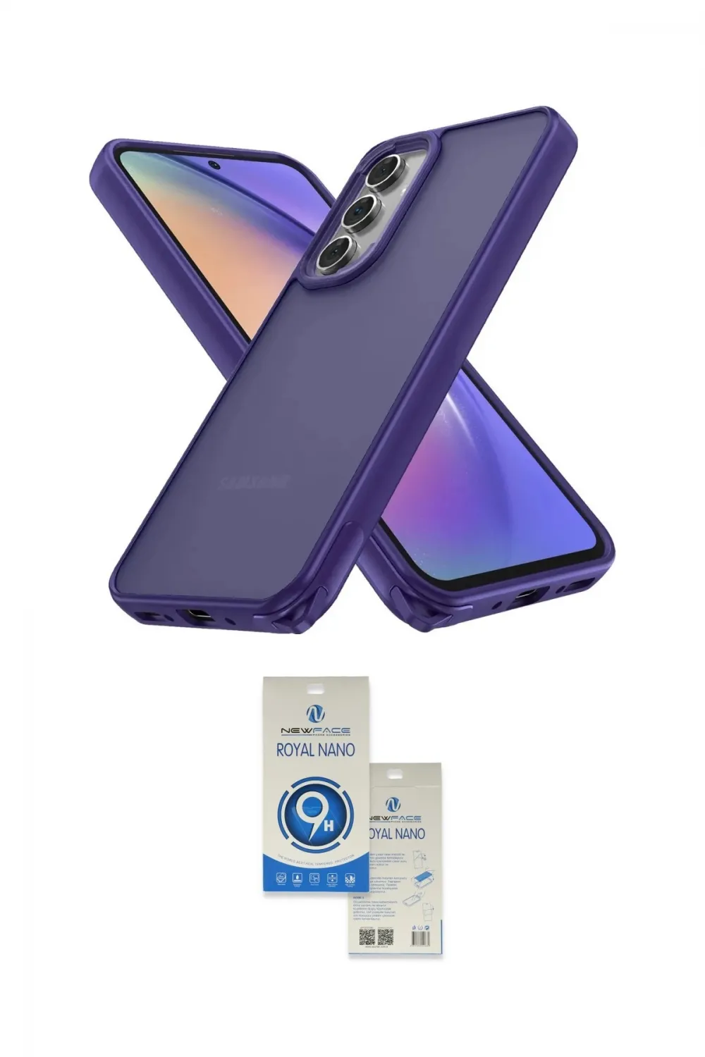 ieg™ Galaxy A14 4G Kılıf Atlas Form - Şeffaf Royal Nano Ekran Koruyucu