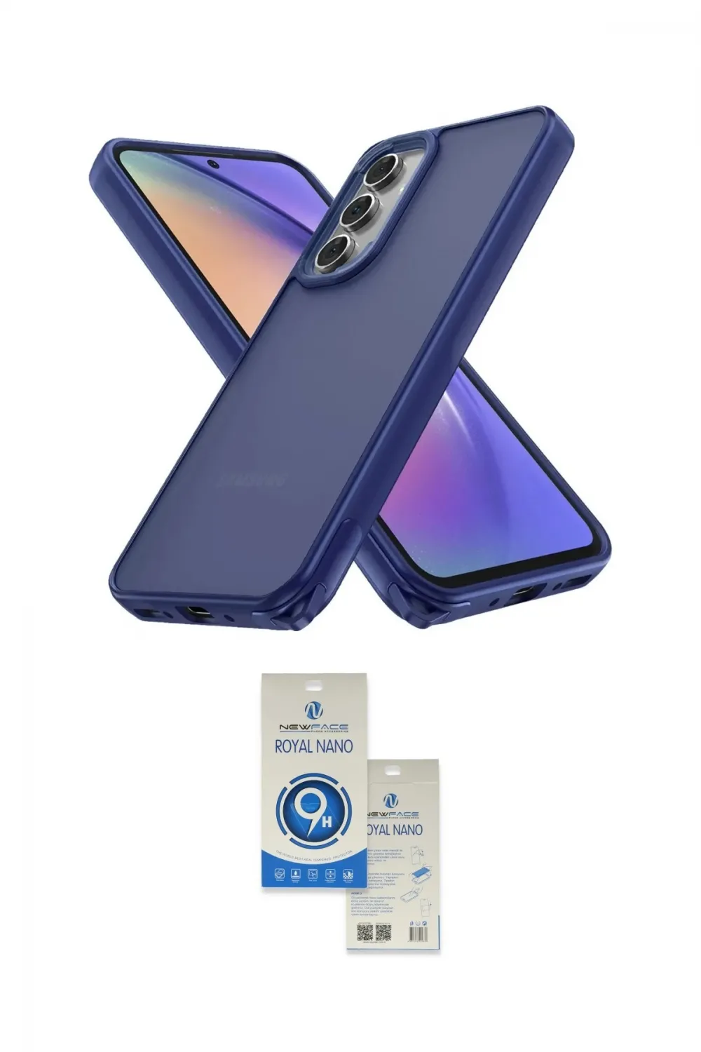 ieg™ Galaxy A14 4G Kılıf Atlas Form - Şeffaf Royal Nano Ekran Koruyucu