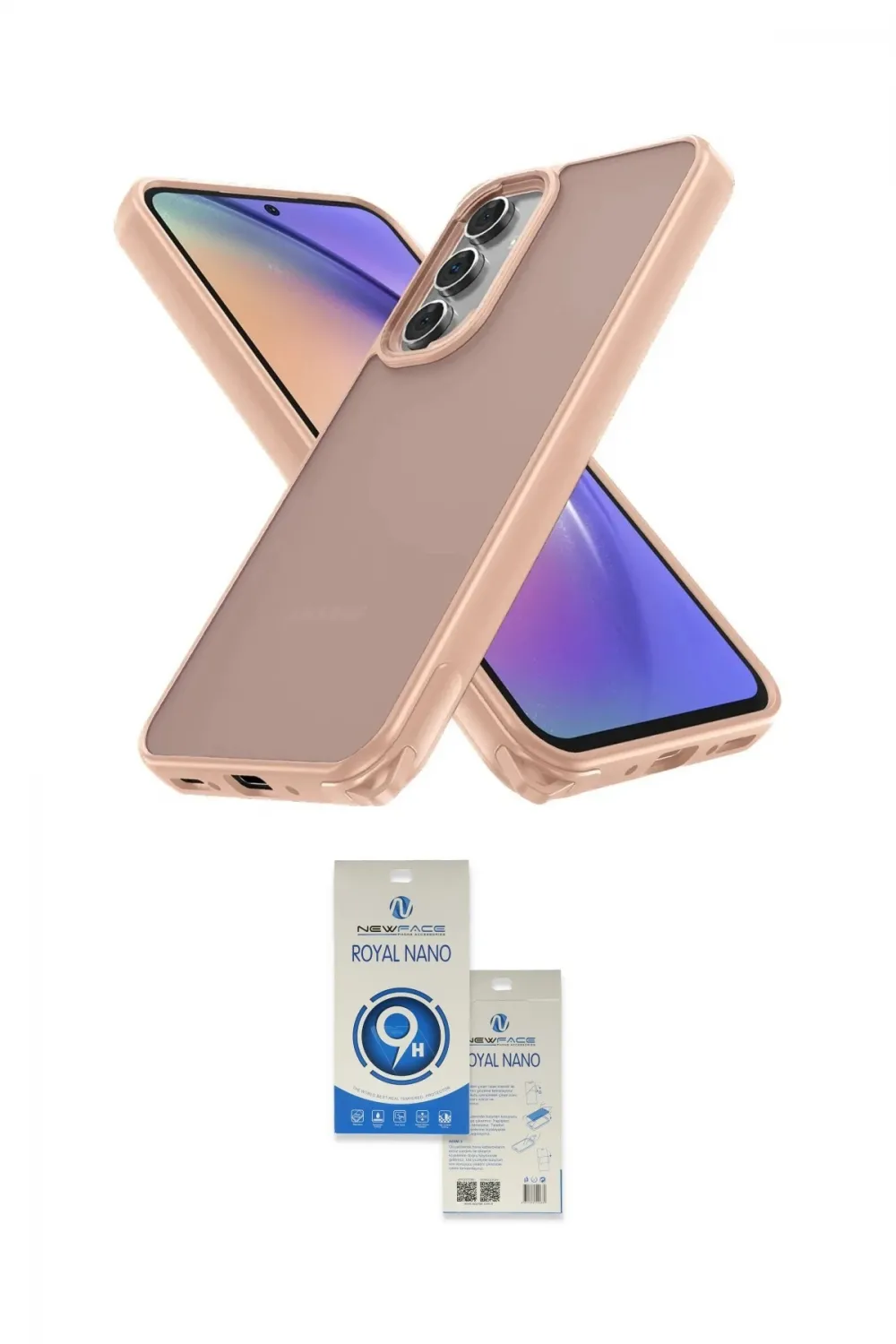 ieg™ Galaxy A14 4G Kılıf Atlas Form - Şeffaf Royal Nano Ekran Koruyucu