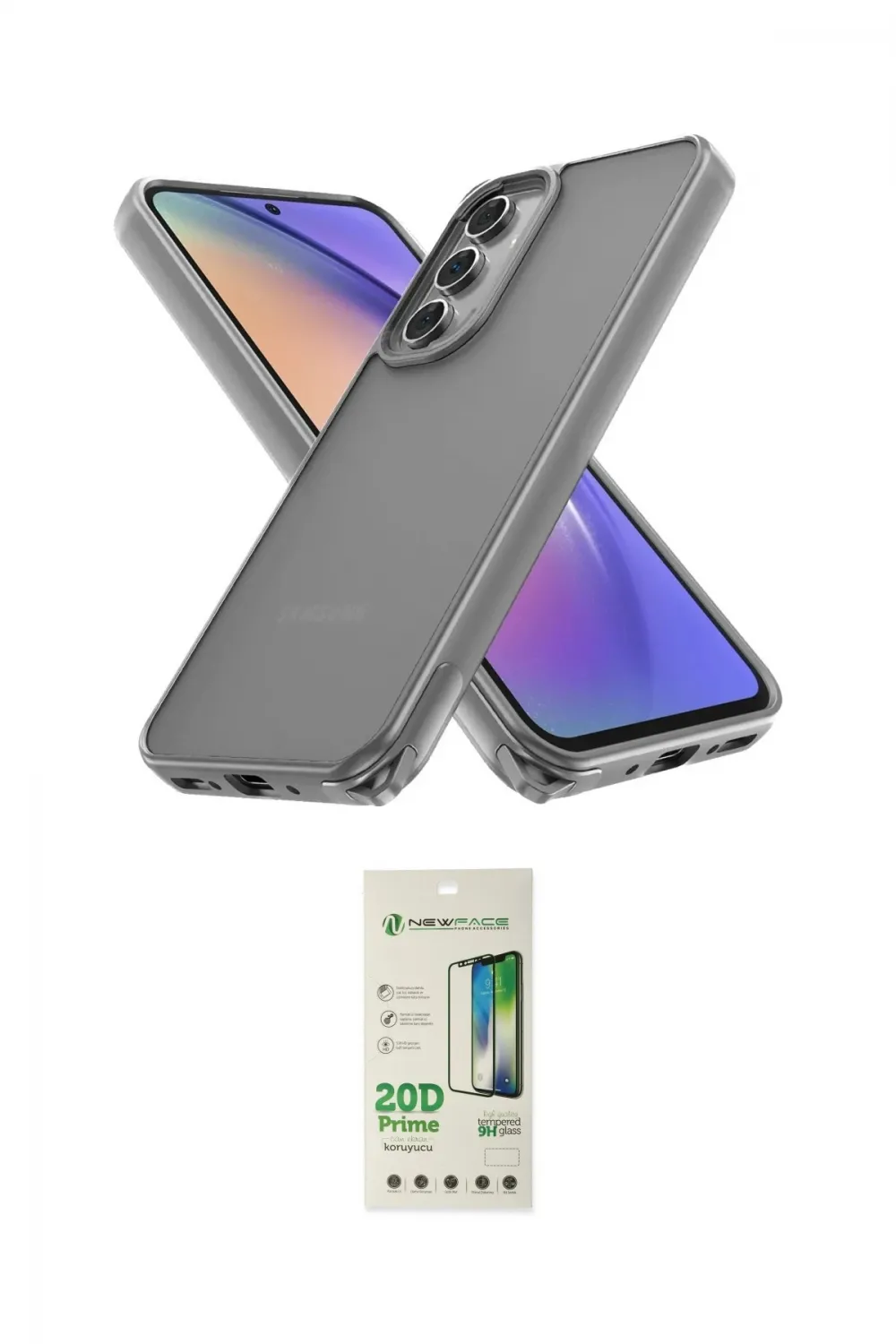 ieg™ Galaxy A14 4G Kılıf Atlas Form - Siyah 20D Premium Cam Ekran Koruyucu