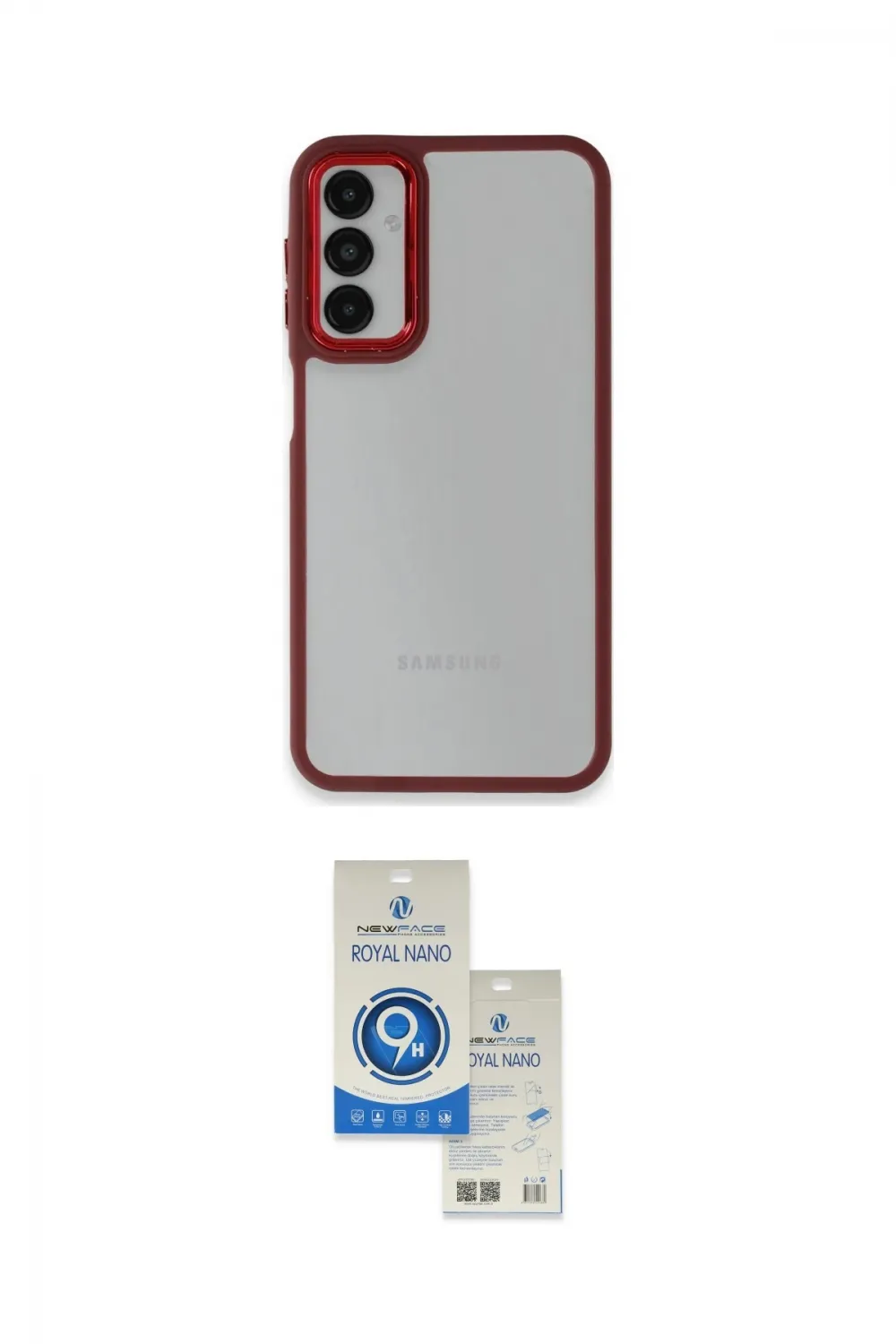 ieg™ Galaxy A14 4G Kılıf Eksen Doku Prime - Şeffaf Royal Nano Ekran Koruyucu