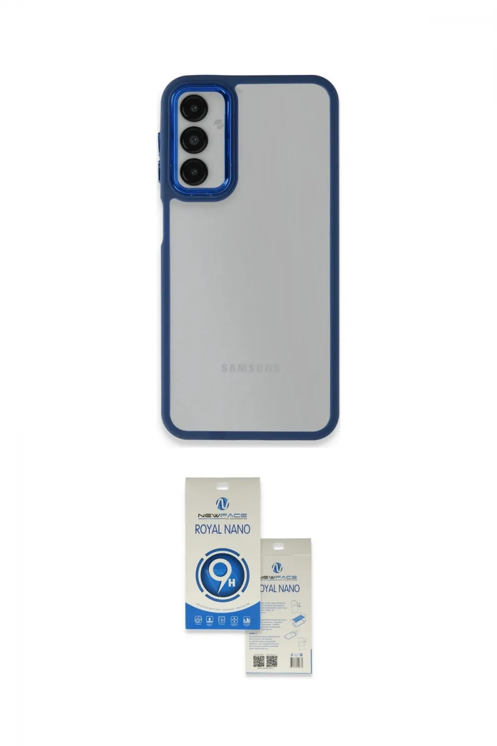 ieg™ Galaxy A14 4G Kılıf Eksen Doku Prime - Şeffaf Royal Nano Ekran Koruyucu
