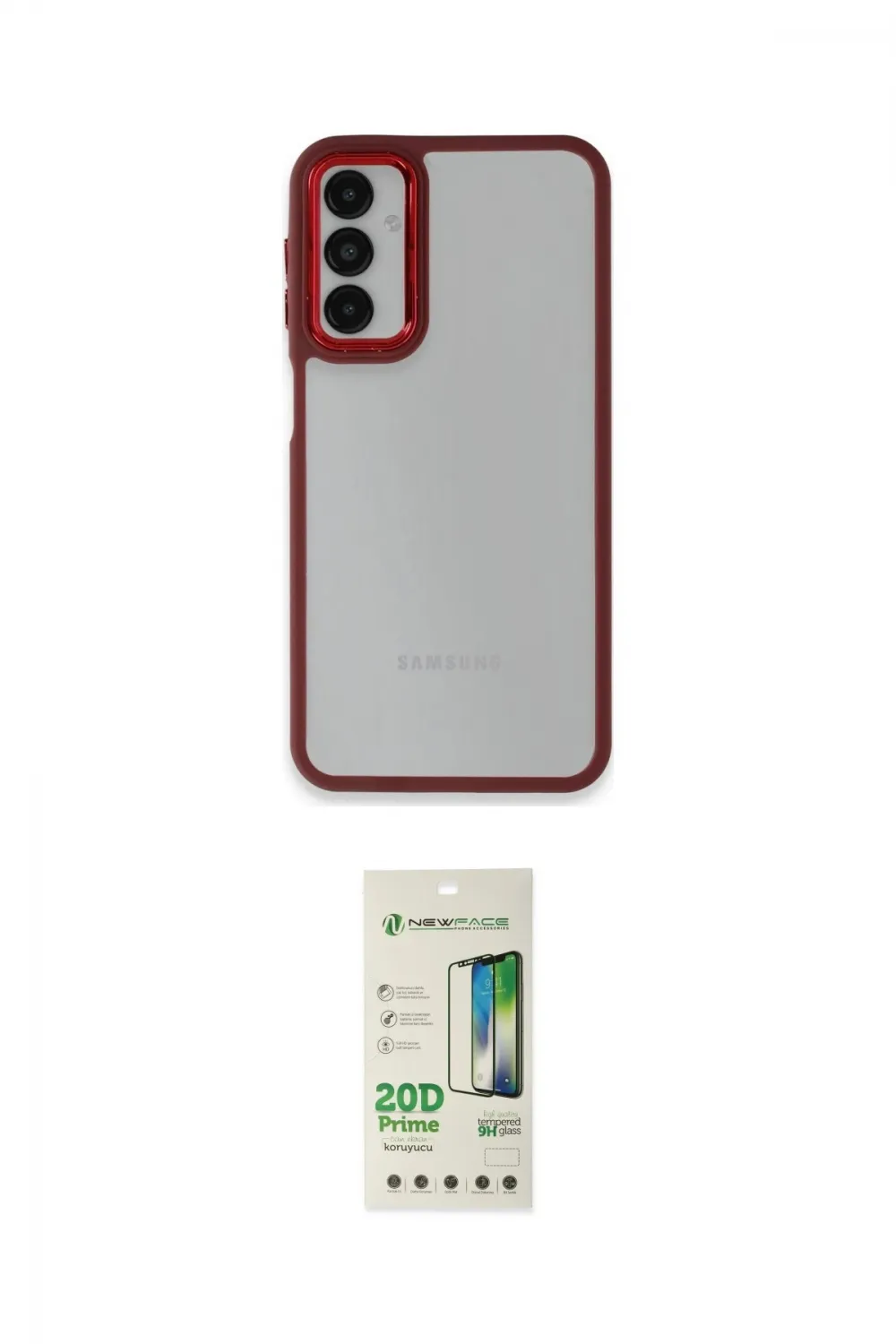 ieg™ Galaxy A14 4G Kılıf Eksen Doku Prime - Siyah 20D Premium Cam Ekran Koruyucu