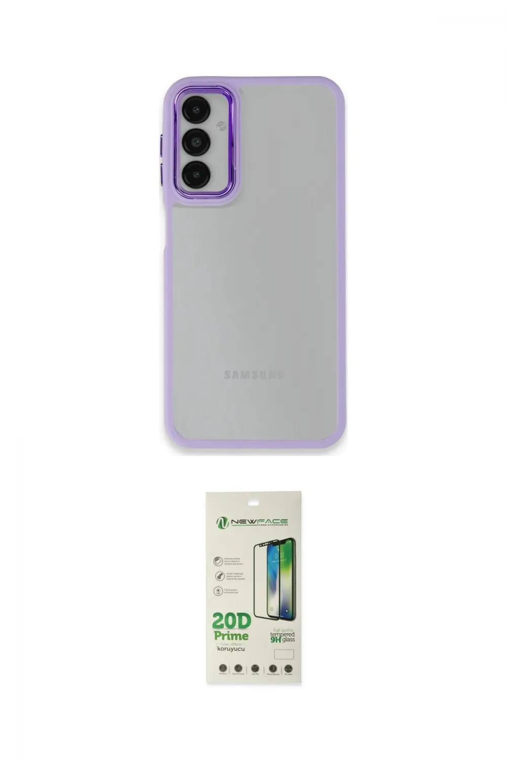 ieg™ Galaxy A14 4G Kılıf Eksen Doku Prime - Siyah 20D Premium Cam Ekran Koruyucu