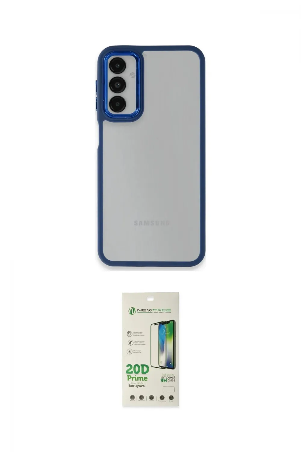 ieg™ Galaxy A14 4G Kılıf Eksen Doku Prime - Siyah 20D Premium Cam Ekran Koruyucu
