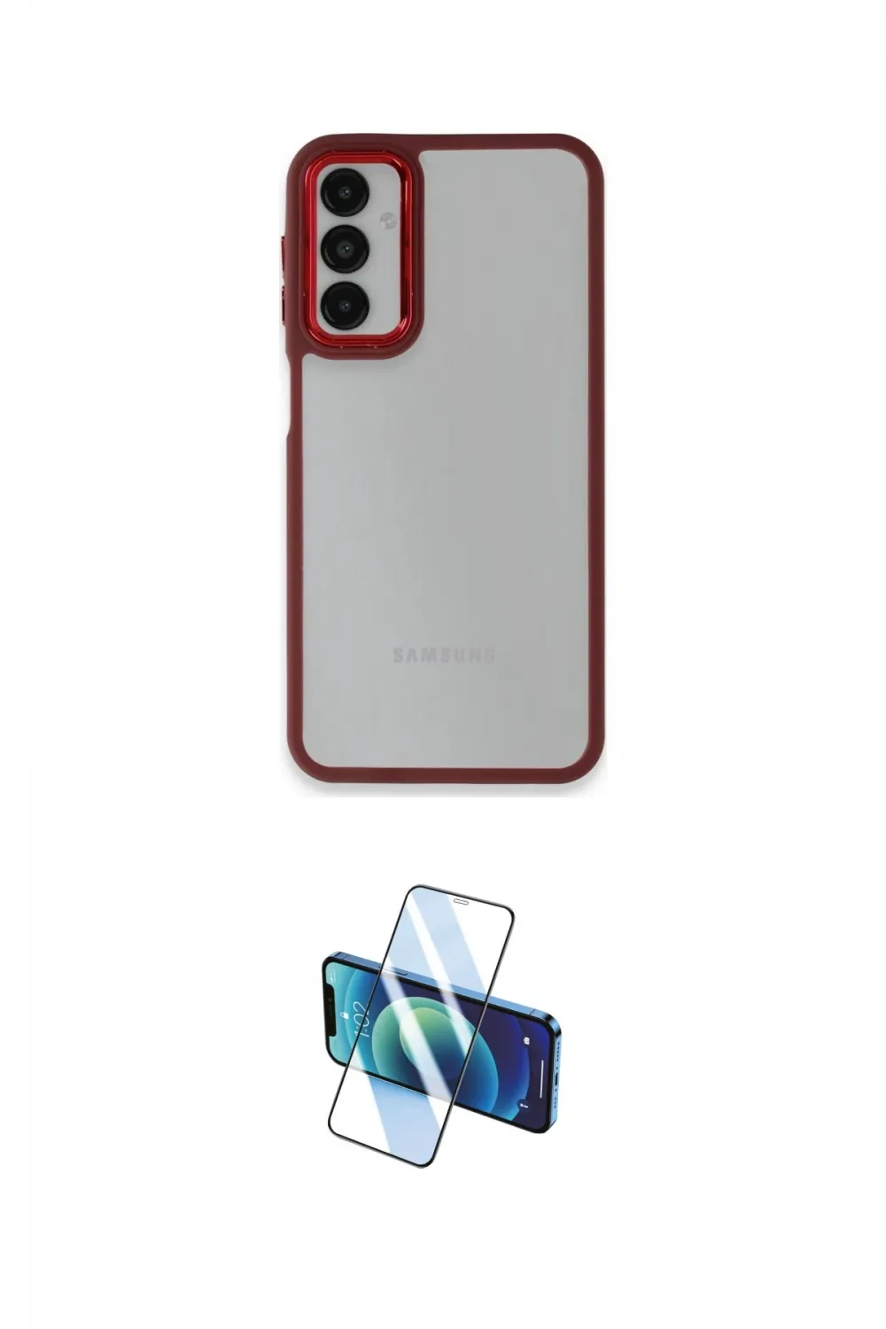 ieg™ Galaxy A14 4G Kılıf Eksen Doku Prime - Siyah 3D Antistatik Seramik Nano Ekran Koruyucu