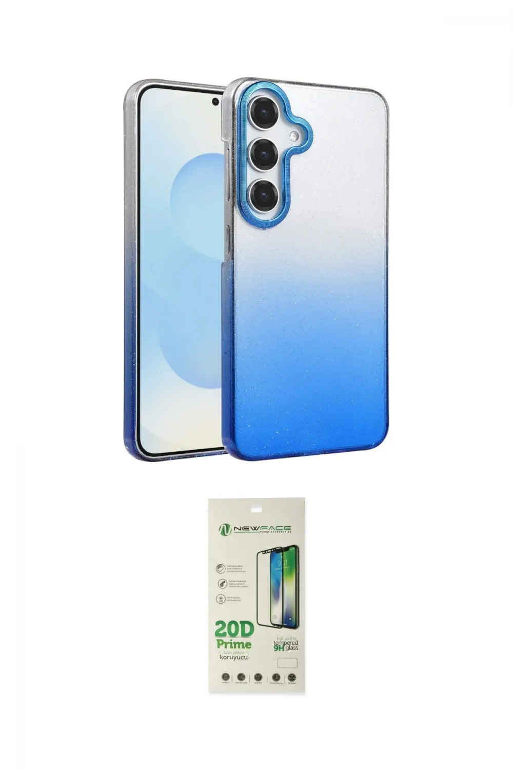 ieg™ Galaxy A14 4G Kılıf Kıvılcım Minimal Özel Seri - Siyah 20D Premium Cam Ekran Koruyucu