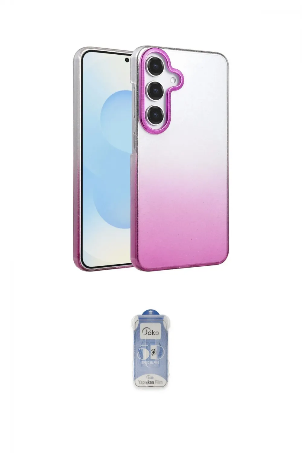 ieg™ Galaxy A14 4G Kılıf Kıvılcım Minimal Özel Seri - Siyah Joko Magic 5D Cam