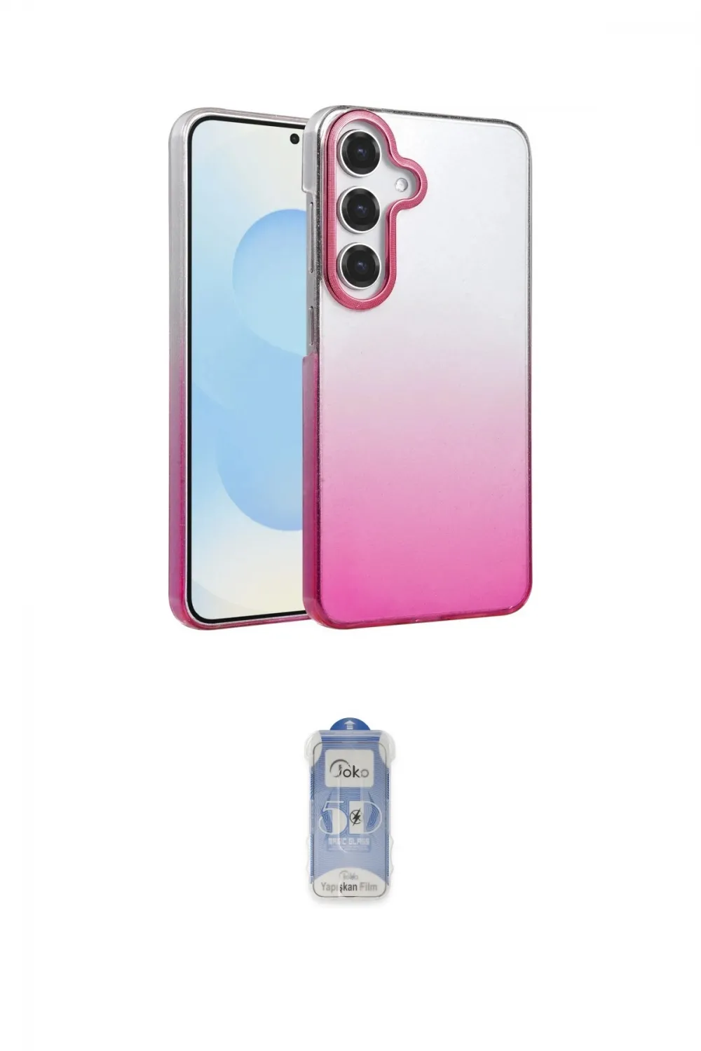 ieg™ Galaxy A14 4G Kılıf Kıvılcım Minimal Özel Seri - Siyah Joko Magic 5D Cam