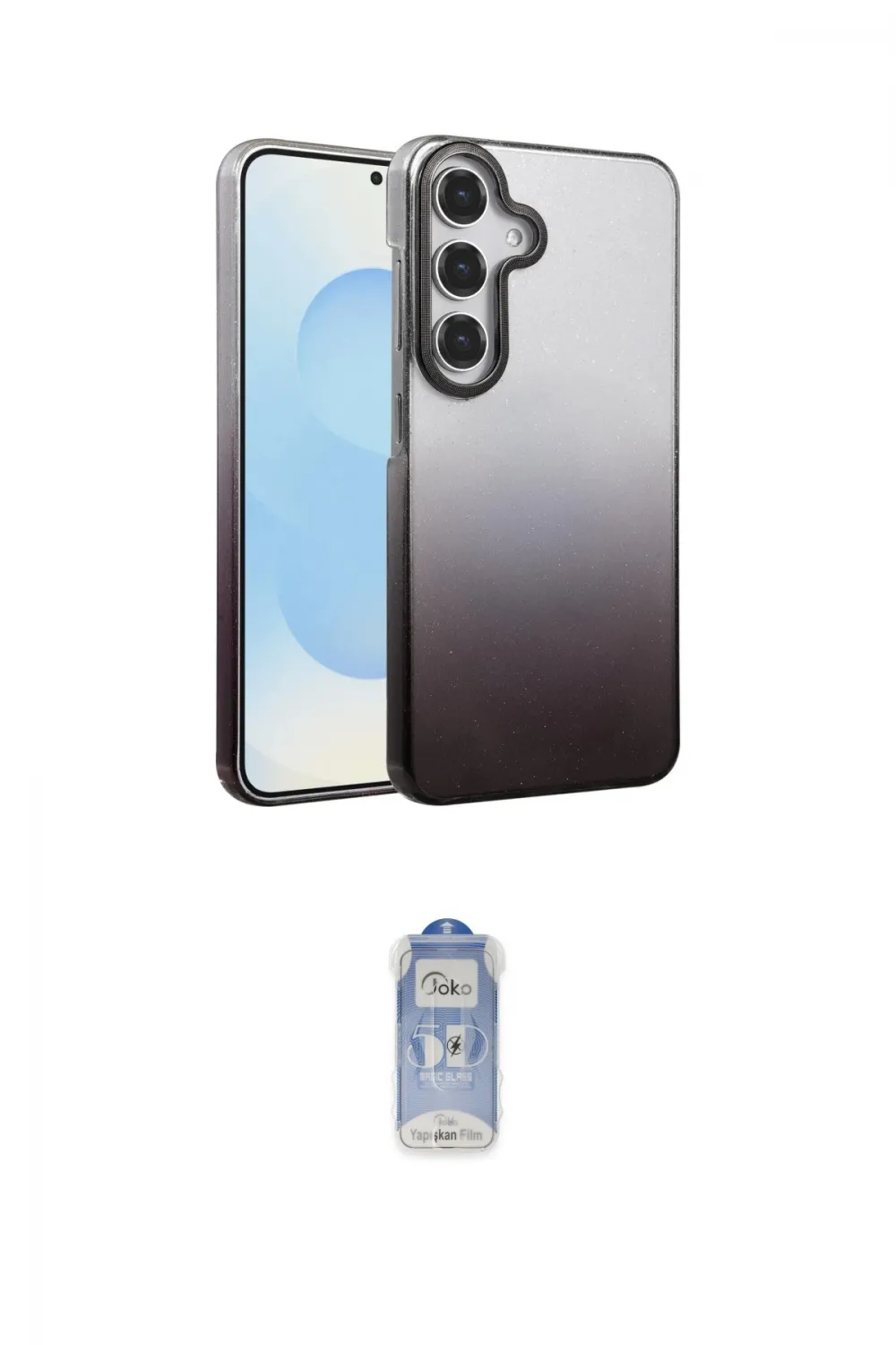 ieg™ Galaxy A14 4G Kılıf Kıvılcım Minimal Özel Seri - Siyah Joko Magic 5D Cam