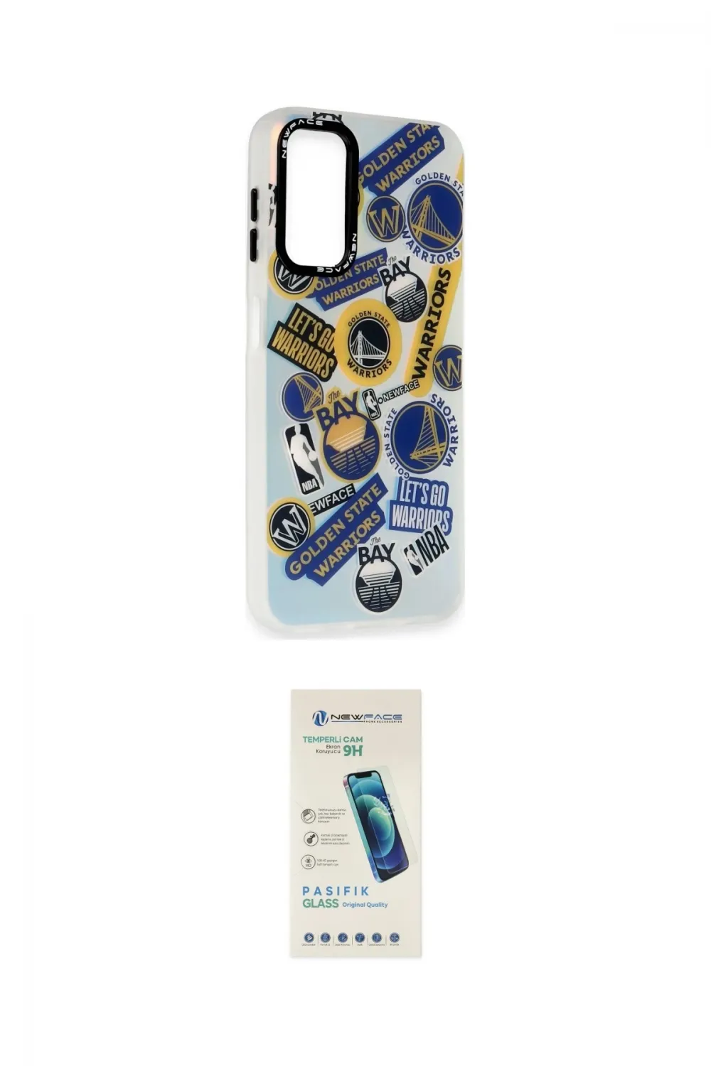 ieg™ Galaxy A14 4G Kılıf Siluet Çizgi Koleksiyonu - Şeffaf Pasifik Cam Ekran Koruyucu