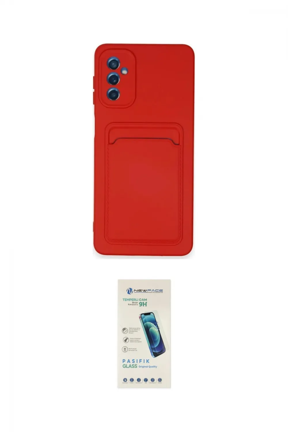 ieg™ Galaxy A14 4G Kılıf Vadi Çizgi Prime - Şeffaf Pasifik Cam Ekran Koruyucu