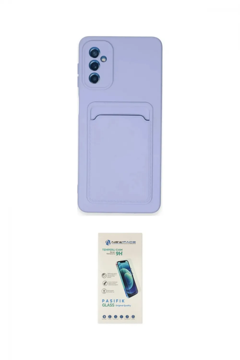 ieg™ Galaxy A14 4G Kılıf Vadi Çizgi Prime - Şeffaf Pasifik Cam Ekran Koruyucu