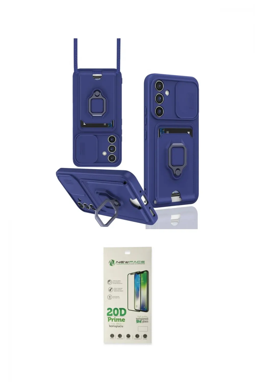 ieg™ Galaxy A14 4G Kılıf Vadi Form Prime - Siyah 20D Premium Cam Ekran Koruyucu