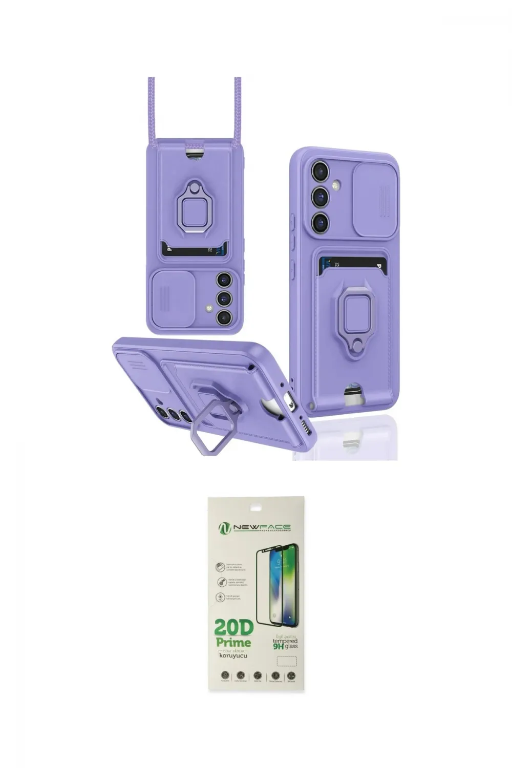 ieg™ Galaxy A14 4G Kılıf Vadi Form Prime - Siyah 20D Premium Cam Ekran Koruyucu