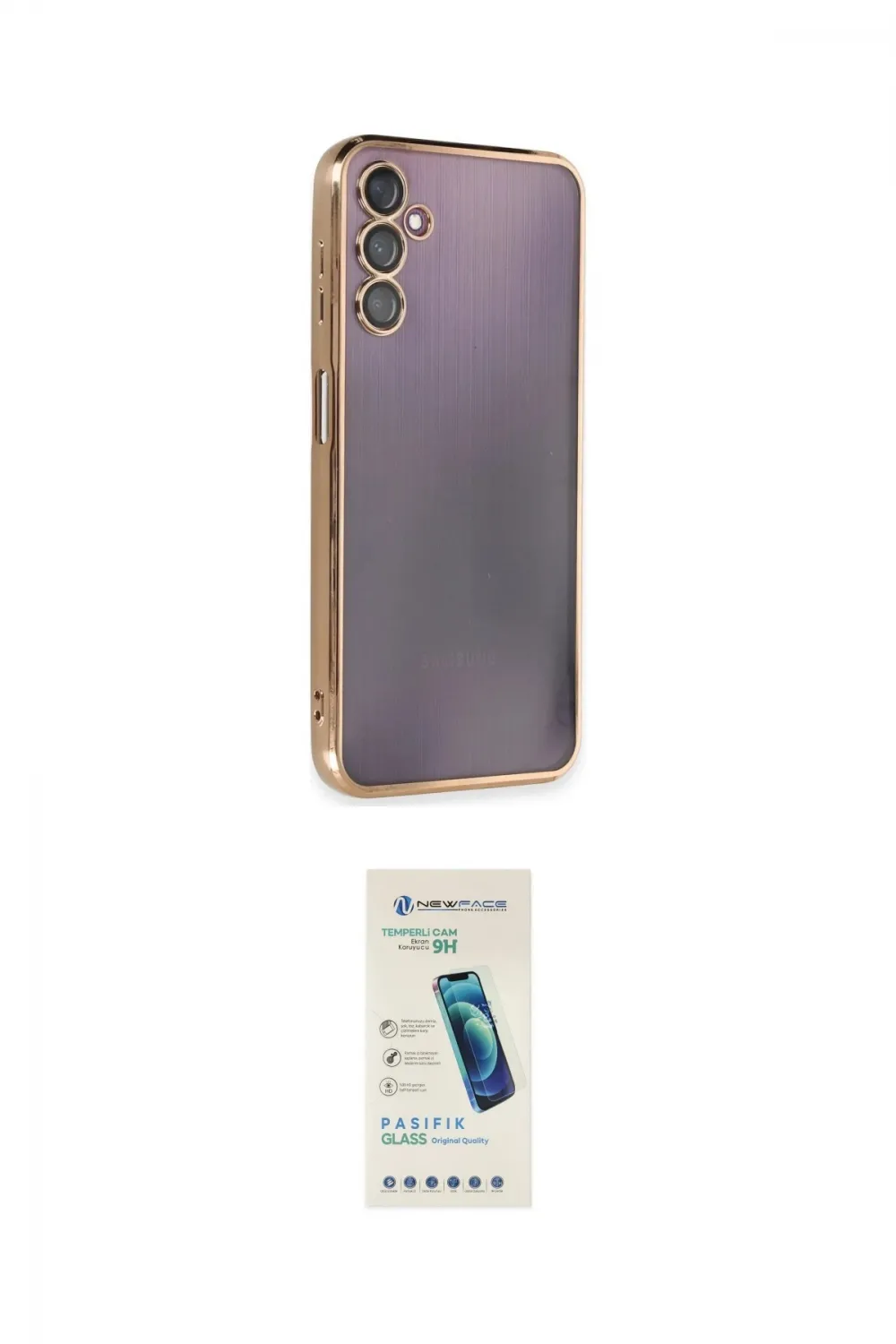 ieg™ Galaxy A14 4G Kılıf Vadi Minimal - Şeffaf Pasifik Cam Ekran Koruyucu