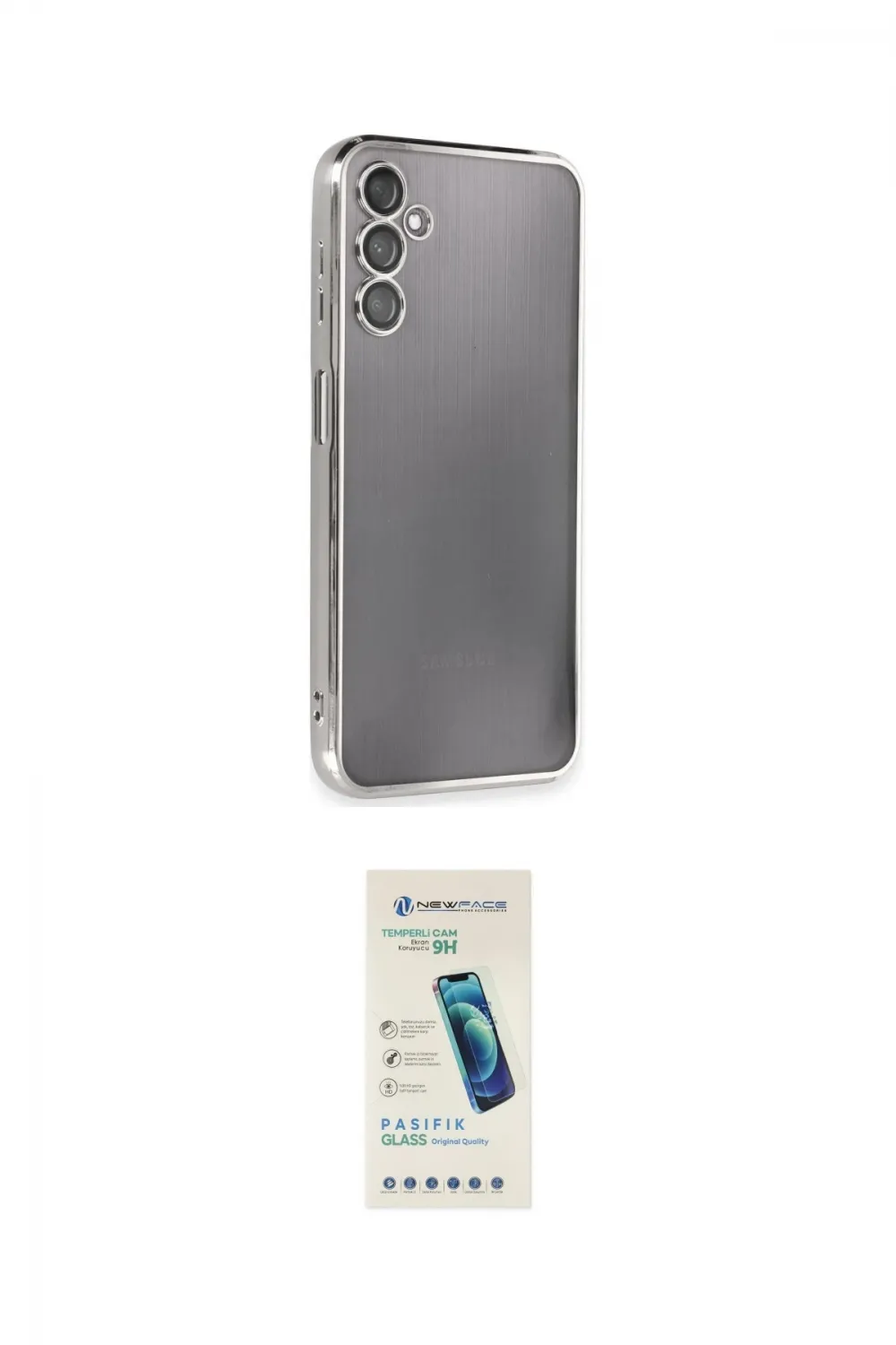 ieg™ Galaxy A14 4G Kılıf Vadi Minimal - Şeffaf Pasifik Cam Ekran Koruyucu