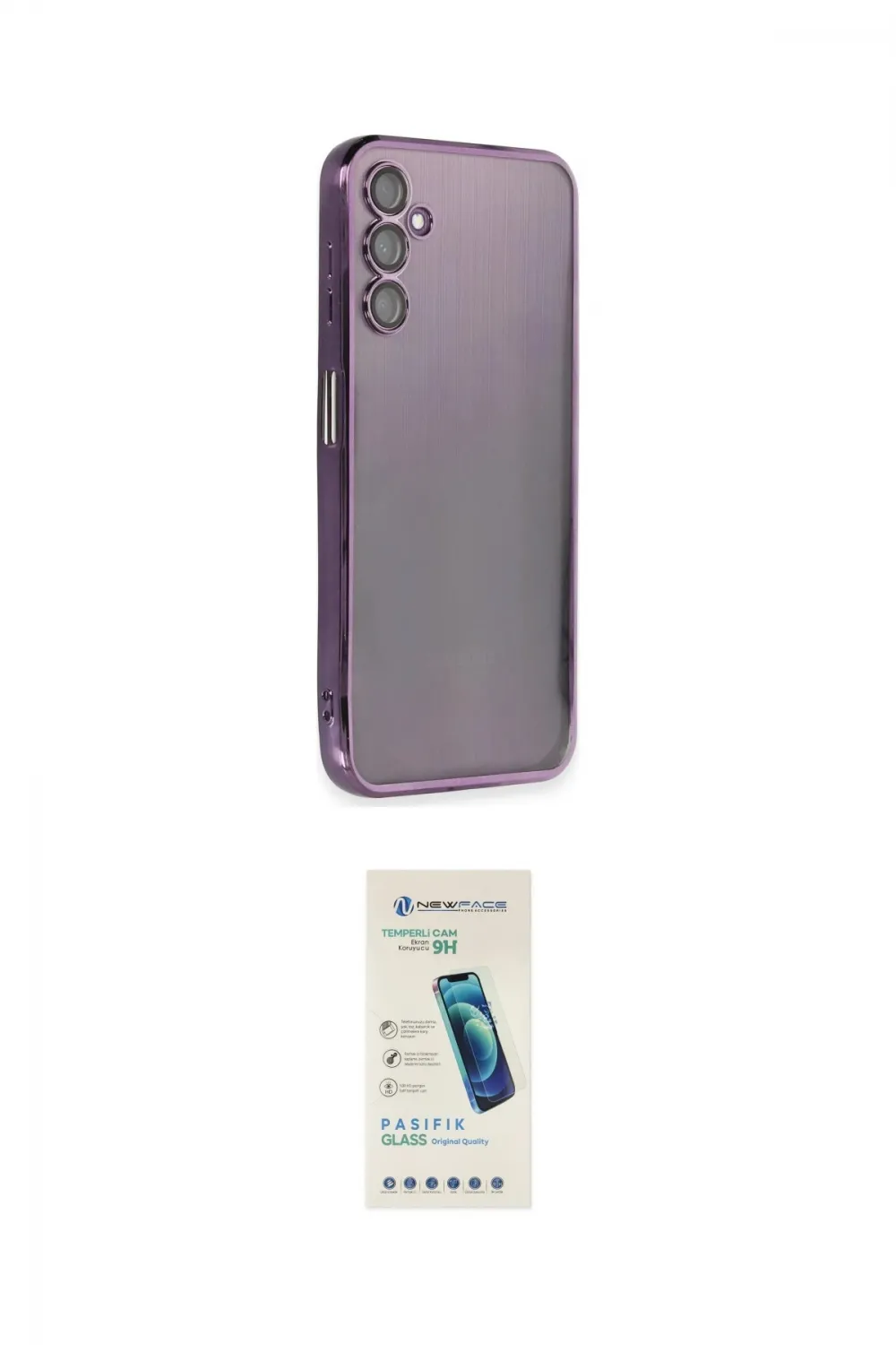 ieg™ Galaxy A14 4G Kılıf Vadi Minimal - Şeffaf Pasifik Cam Ekran Koruyucu