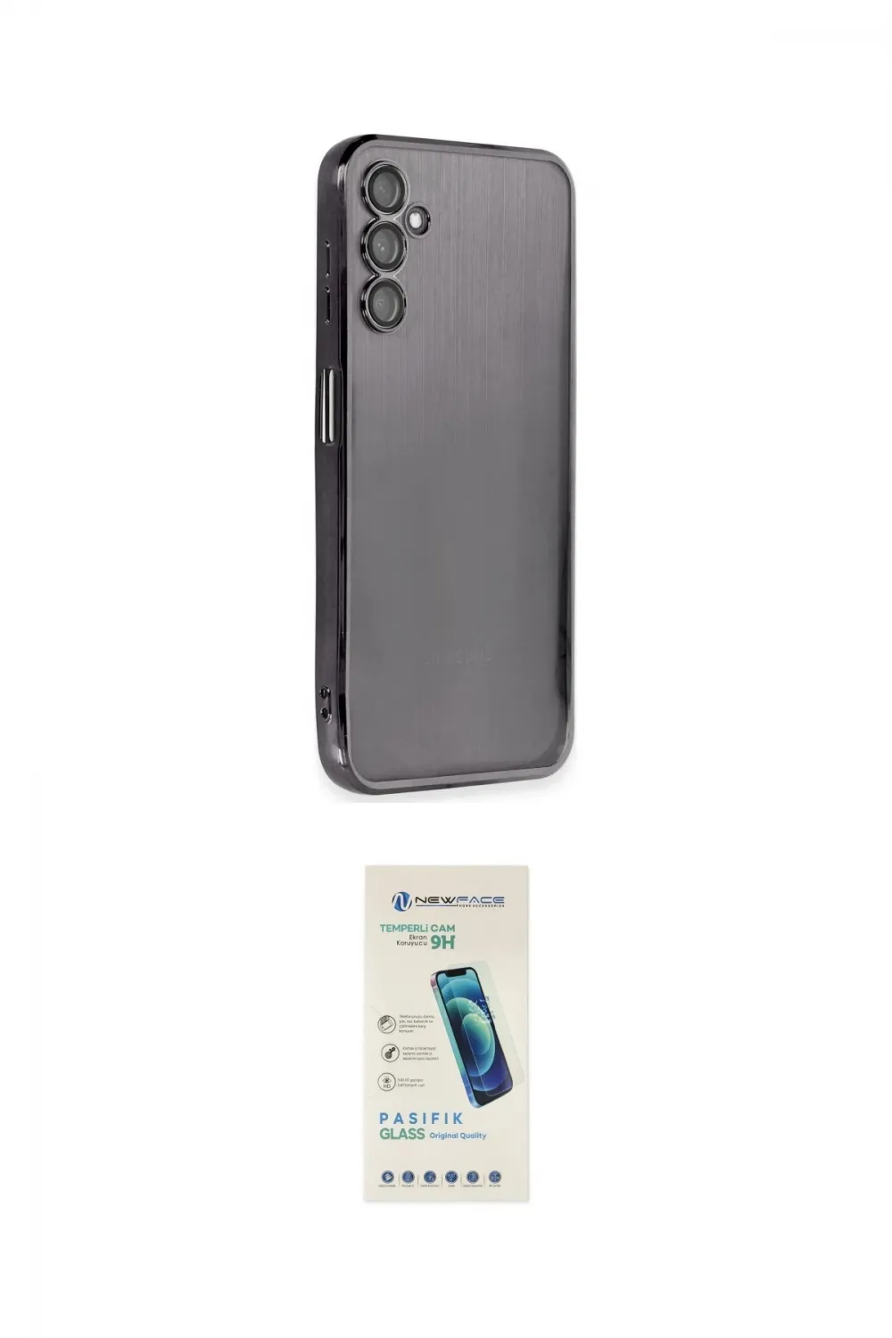 ieg™ Galaxy A14 4G Kılıf Vadi Minimal - Şeffaf Pasifik Cam Ekran Koruyucu