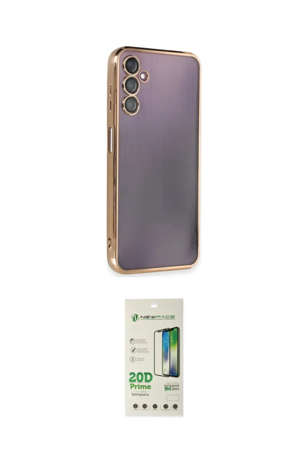 ieg™ Galaxy A14 4G Kılıf Vadi Minimal - Siyah 20D Premium Cam Ekran Koruyucu