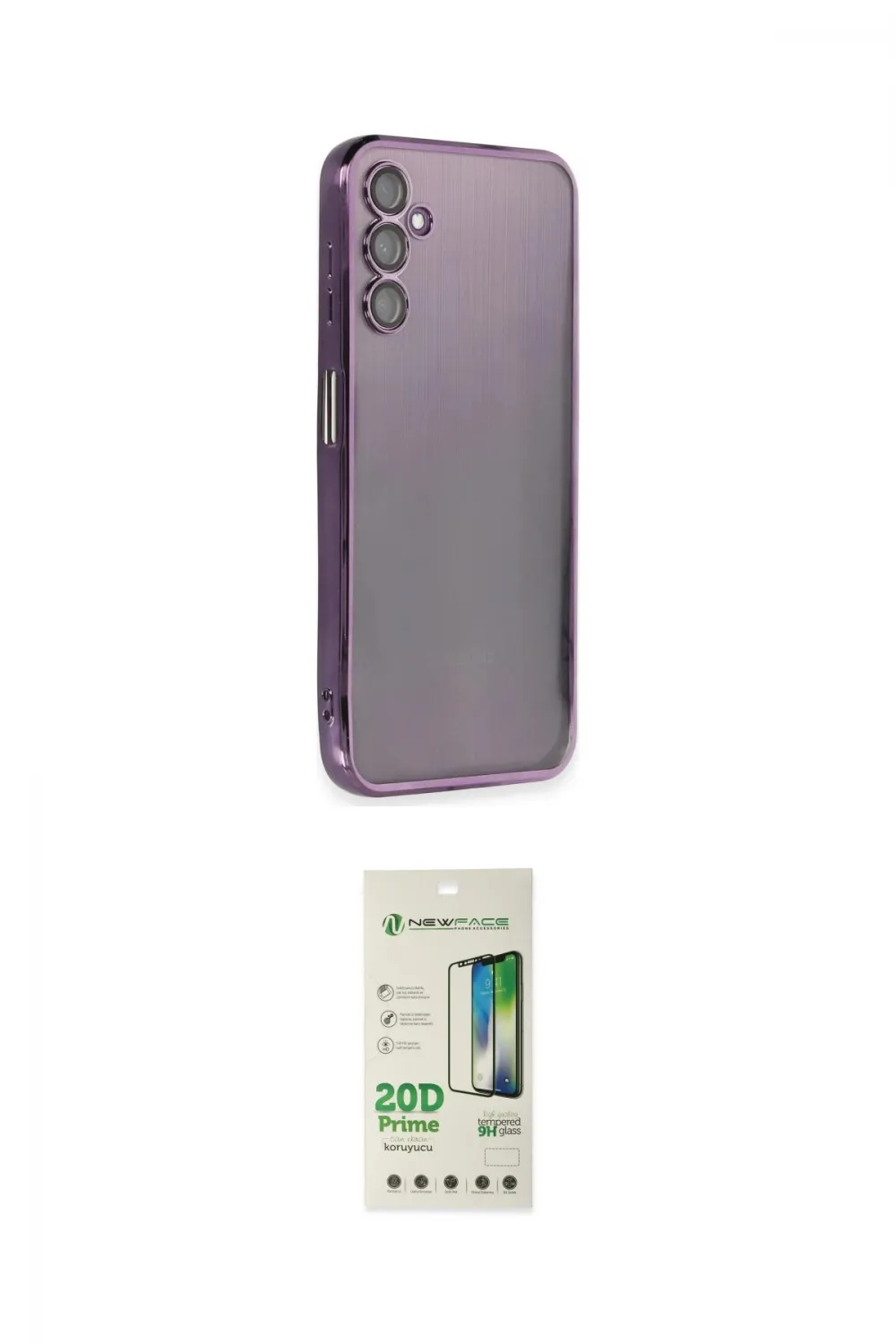 ieg™ Galaxy A14 4G Kılıf Vadi Minimal - Siyah 20D Premium Cam Ekran Koruyucu
