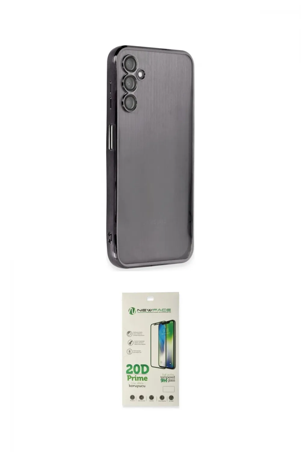 ieg™ Galaxy A14 4G Kılıf Vadi Minimal - Siyah 20D Premium Cam Ekran Koruyucu