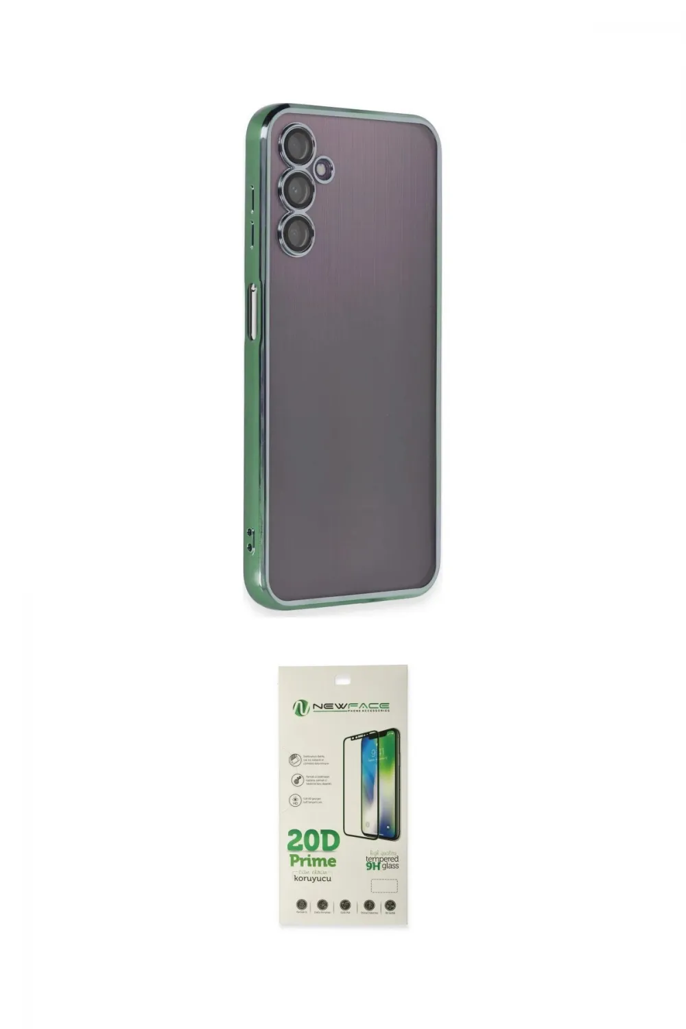 ieg™ Galaxy A14 4G Kılıf Vadi Minimal - Siyah 20D Premium Cam Ekran Koruyucu