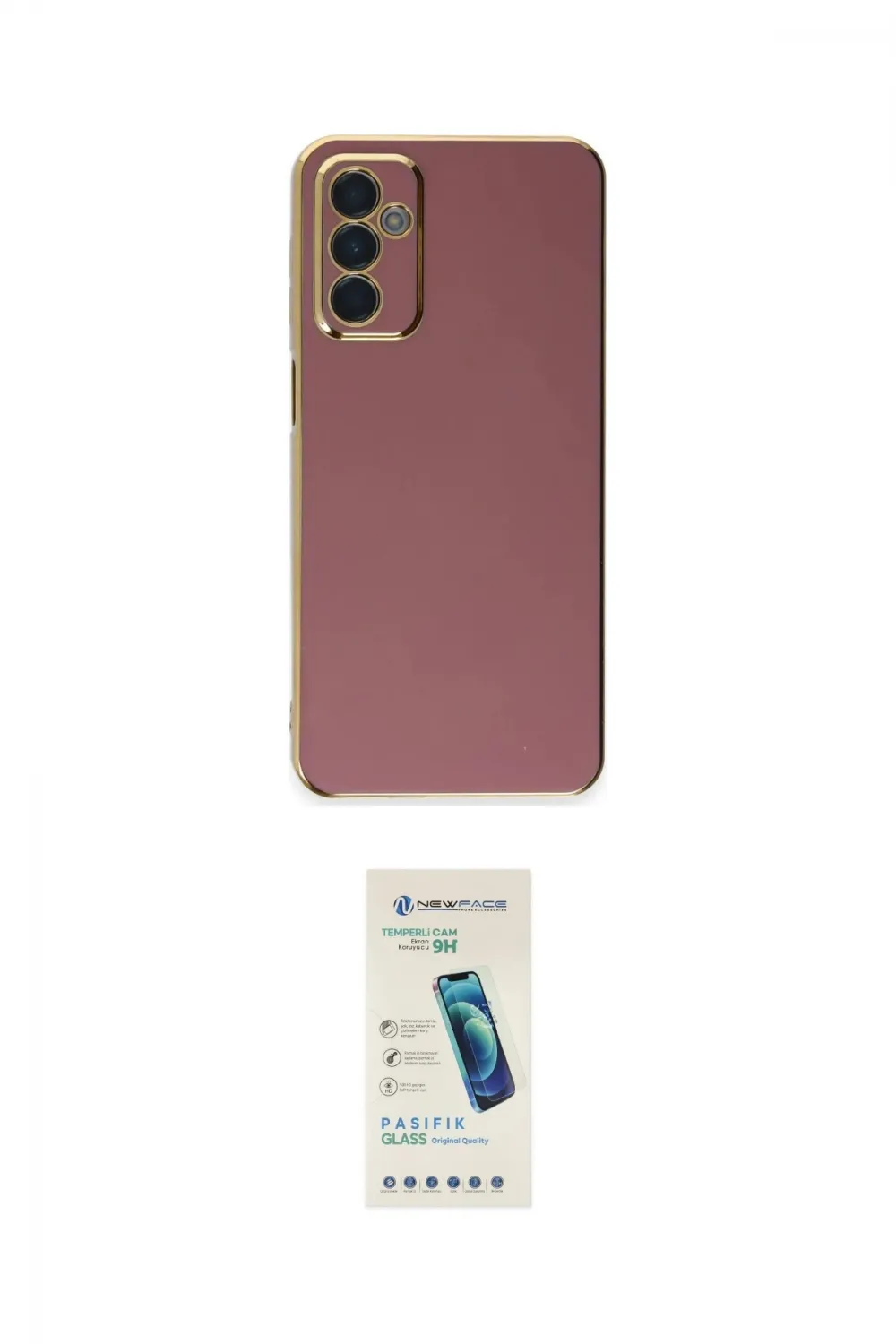 ieg™ Galaxy A14 4G Kılıf Yankı Serisi - Şeffaf Pasifik Cam Ekran Koruyucu