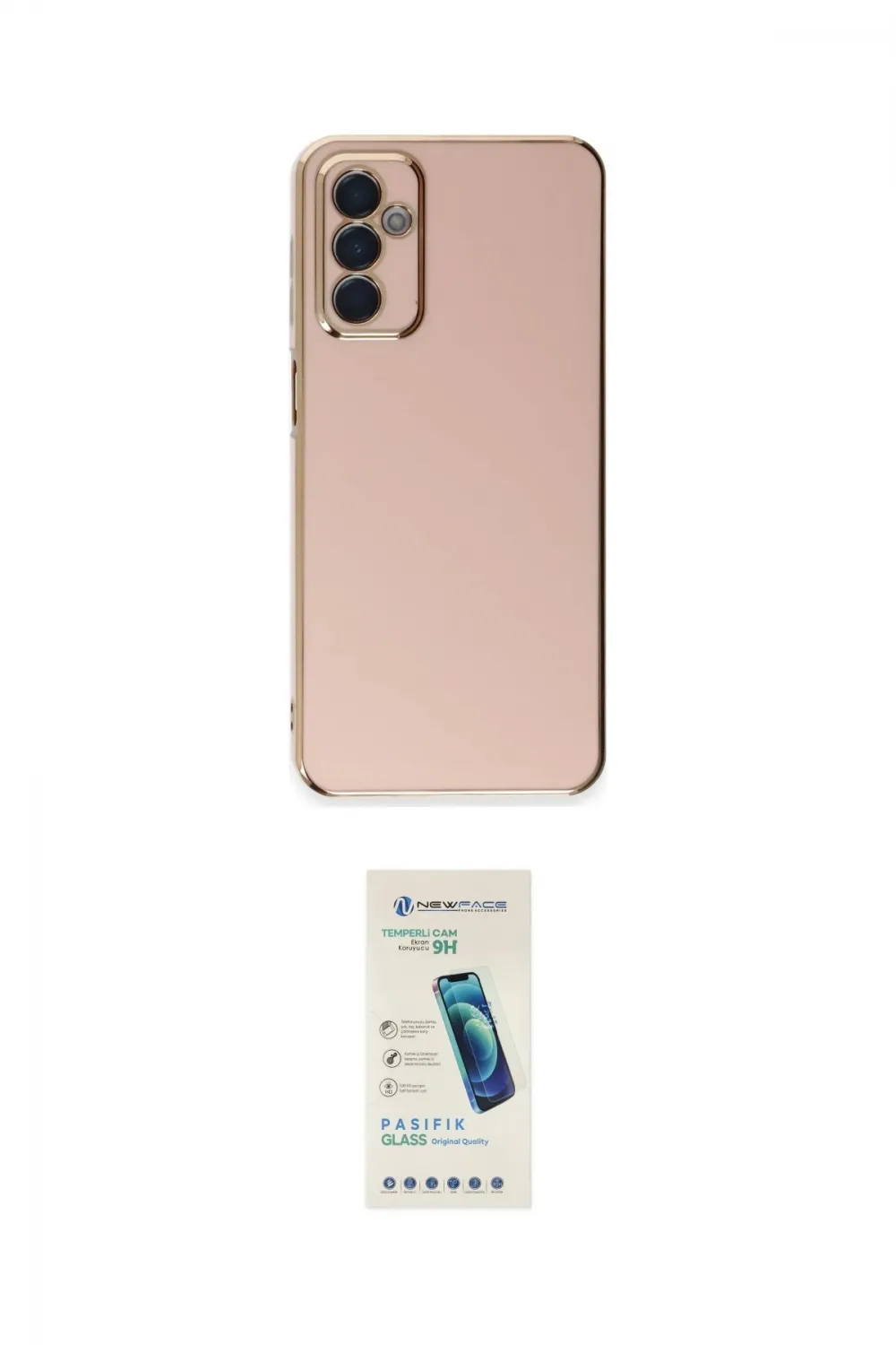 ieg™ Galaxy A14 4G Kılıf Yankı Serisi - Şeffaf Pasifik Cam Ekran Koruyucu