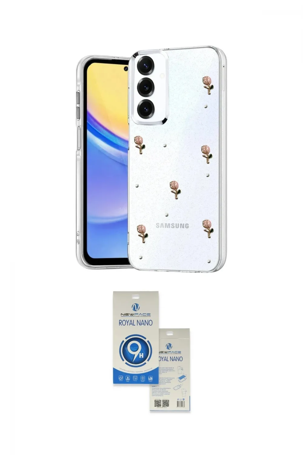 ieg™ Galaxy A14 4G Kılıf Yörünge Form - Şeffaf Royal Nano Ekran Koruyucu