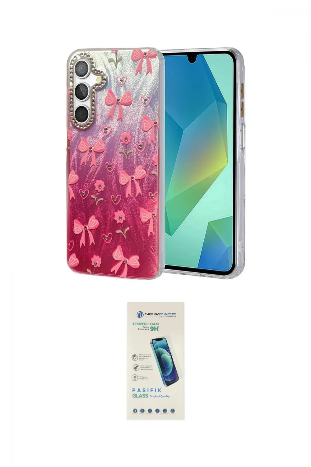 ieg™ Galaxy A14 4G Kılıf Zirve Modern Prime - Şeffaf Pasifik Cam Ekran Koruyucu