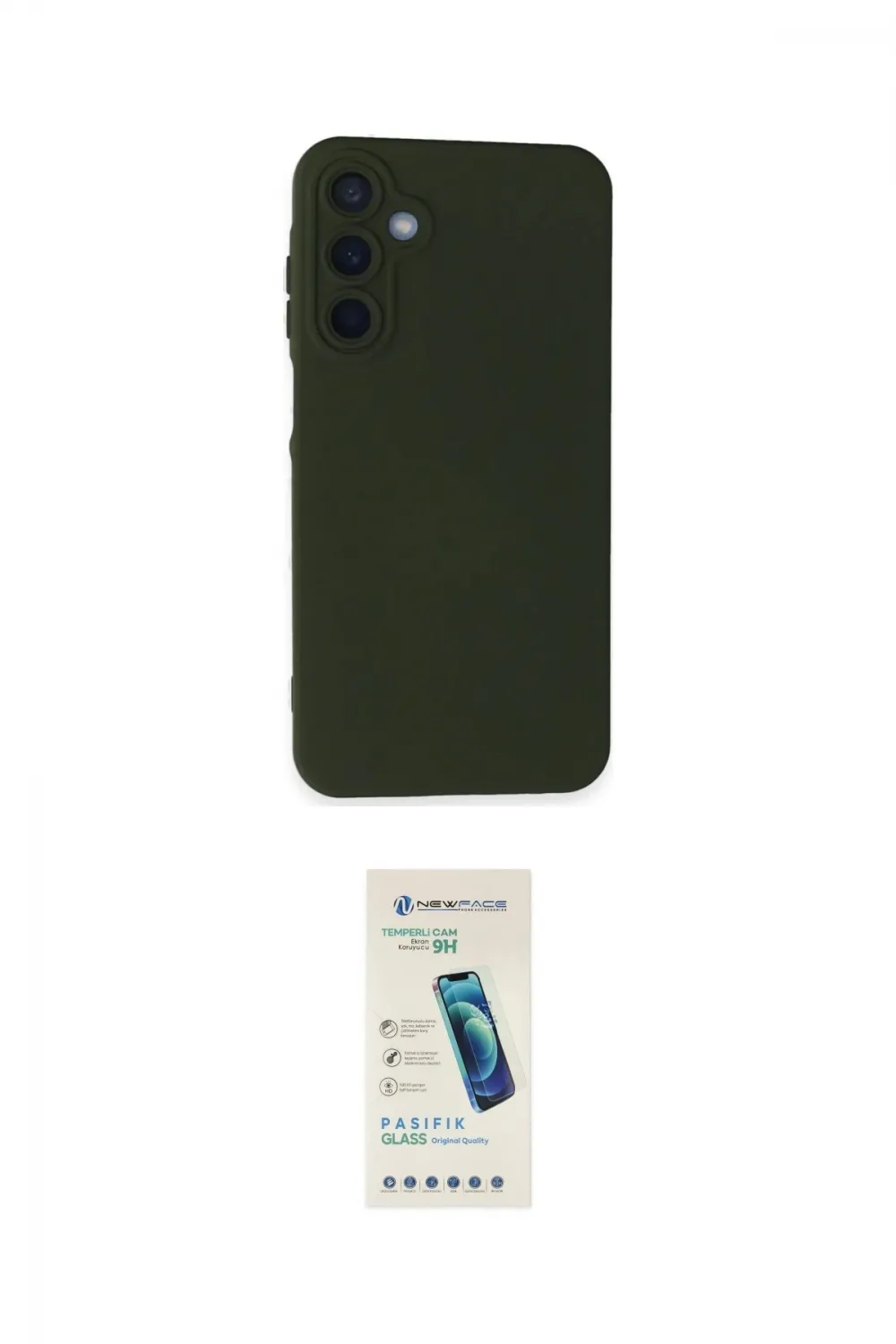 ieg™ Galaxy A15 4G Kılıf Ahenk Serisi - Şeffaf Pasifik Cam Ekran Koruyucu