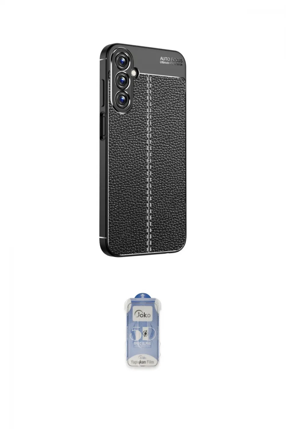 ieg™ Galaxy A15 4G Kılıf Doruk Klasik Özel Seri - Siyah Joko Magic 5D Cam
