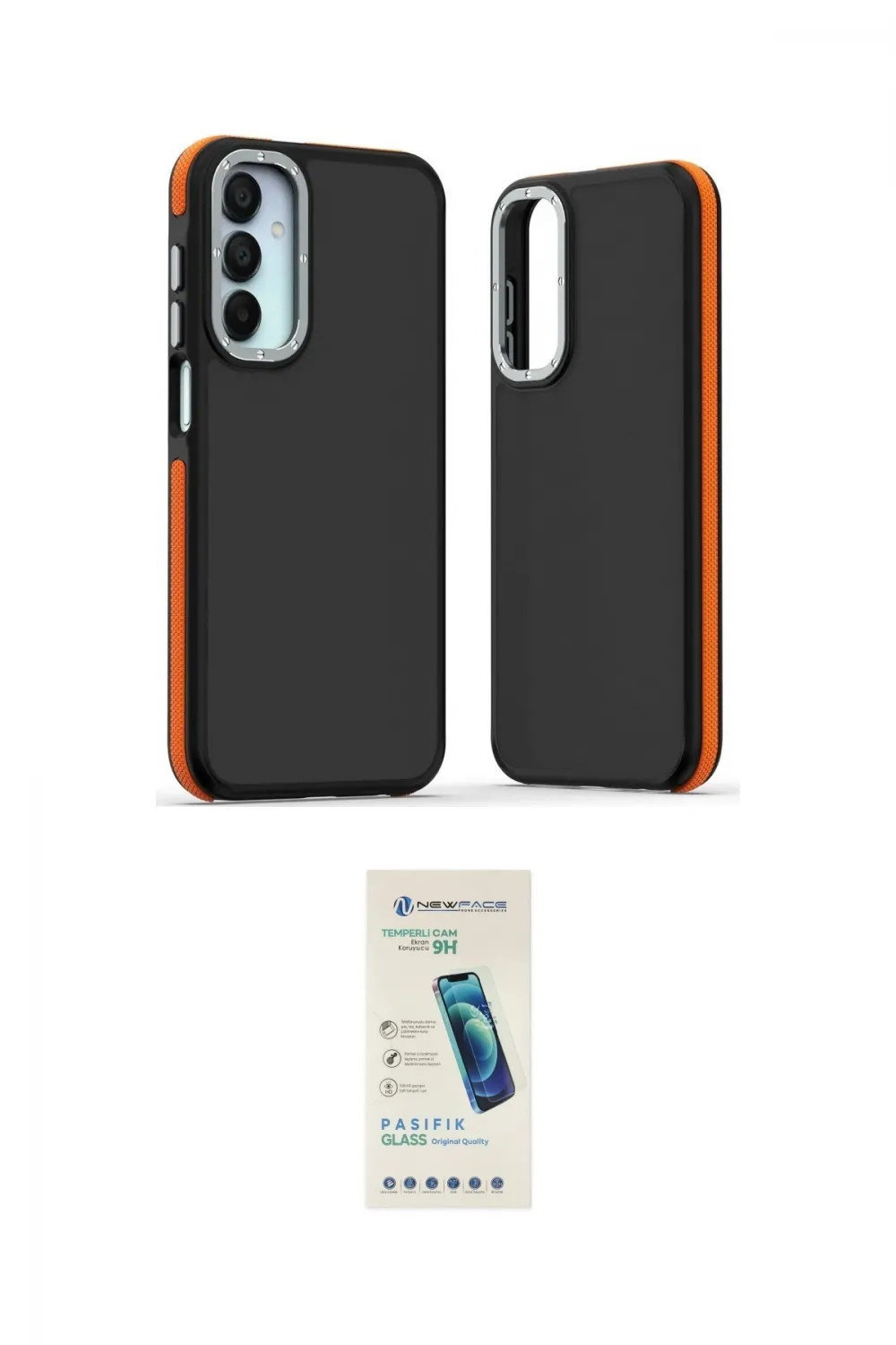 ieg™ Galaxy A15 4G Kılıf Eksen Işık - Şeffaf Pasifik Cam Ekran Koruyucu