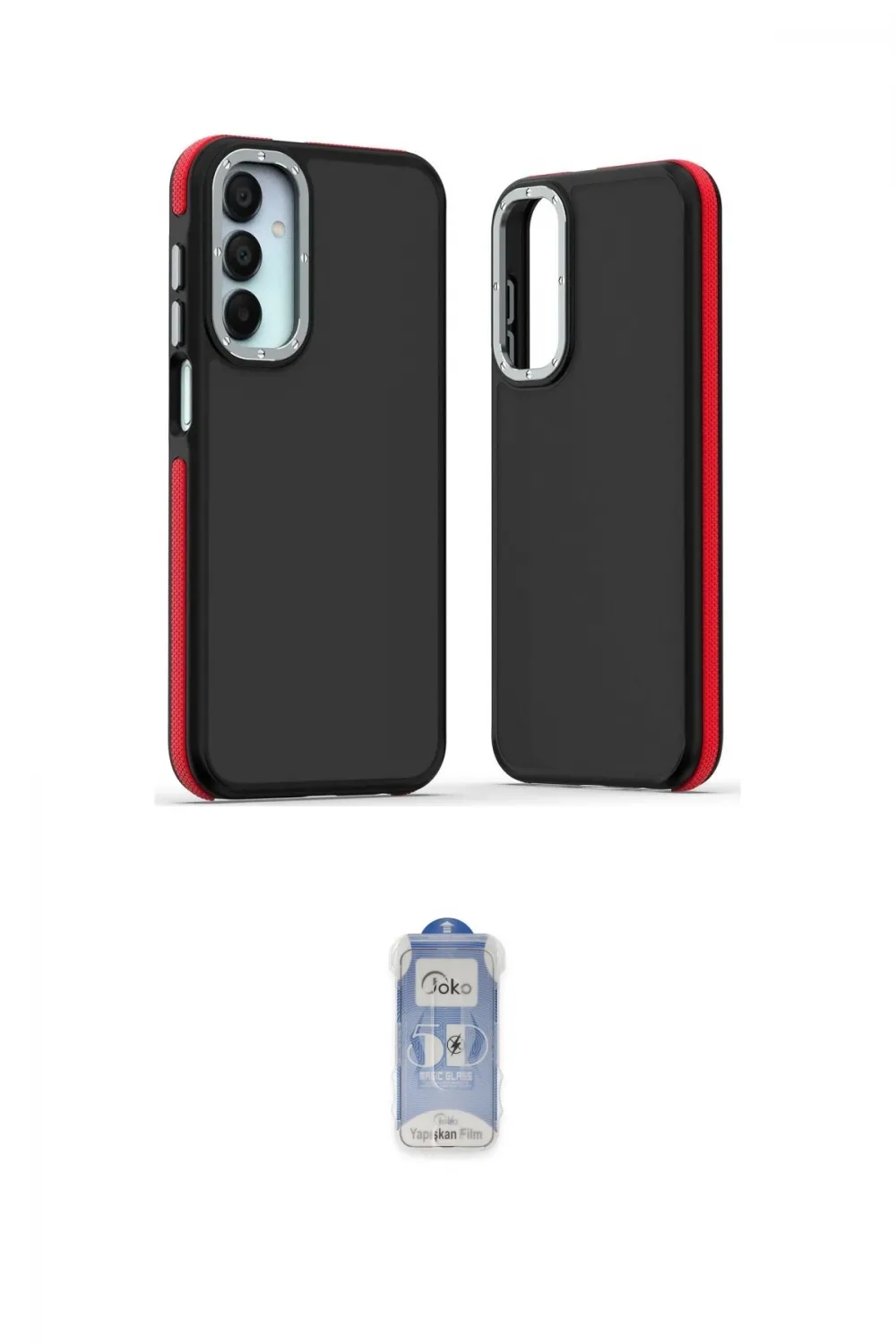 ieg™ Galaxy A15 4G Kılıf Eksen Işık - Siyah Joko Magic 5D Cam