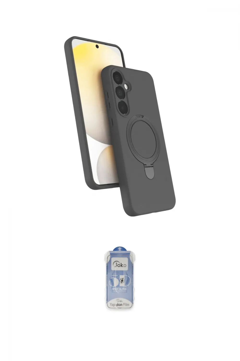 ieg™ Galaxy A15 4G Kılıf İz Işık Koleksiyonu - Siyah Joko Magic 5D Cam