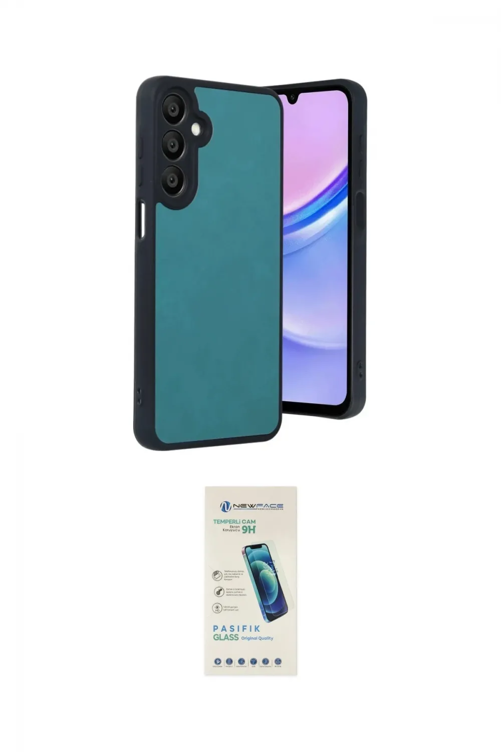 ieg™ Galaxy A15 4G Kılıf Kıvılcım Işık Serisi - Şeffaf Pasifik Cam Ekran Koruyucu