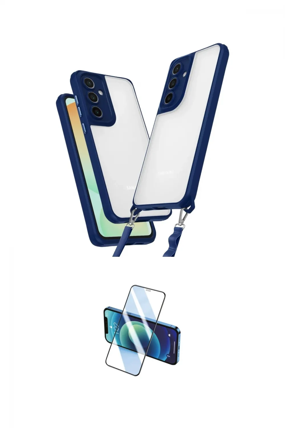 ieg™ Galaxy A15 4G Kılıf Ufuk Klasik - Siyah 3D Antistatik Seramik Nano Ekran Koruyucu