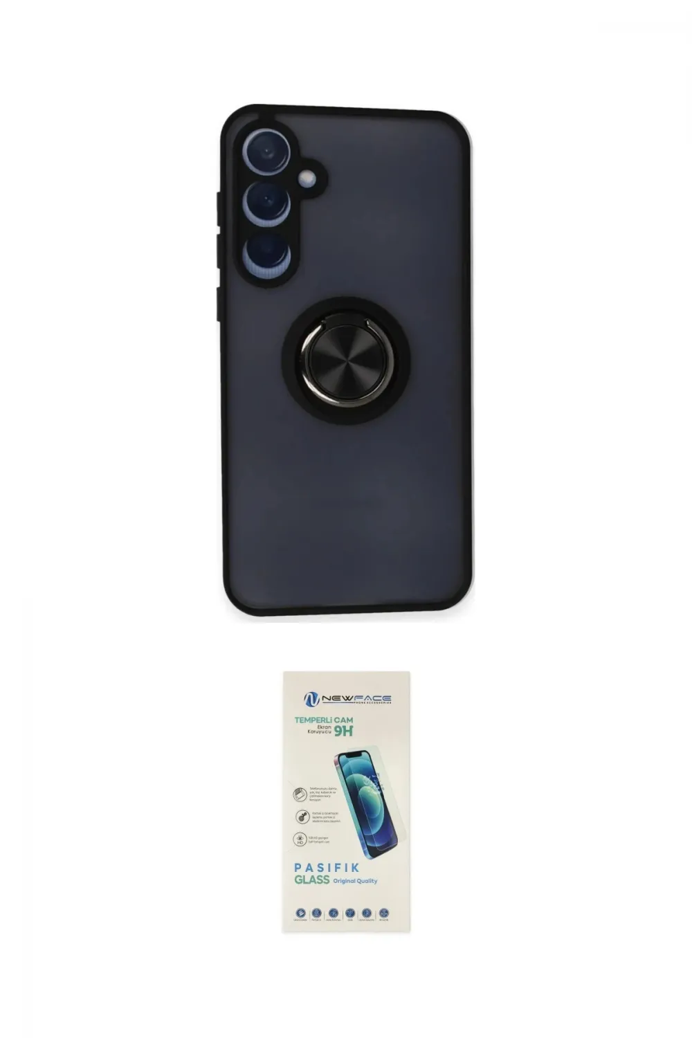 ieg™ Galaxy A15 4G Kılıf Yörünge Çizgi - Şeffaf Pasifik Cam Ekran Koruyucu