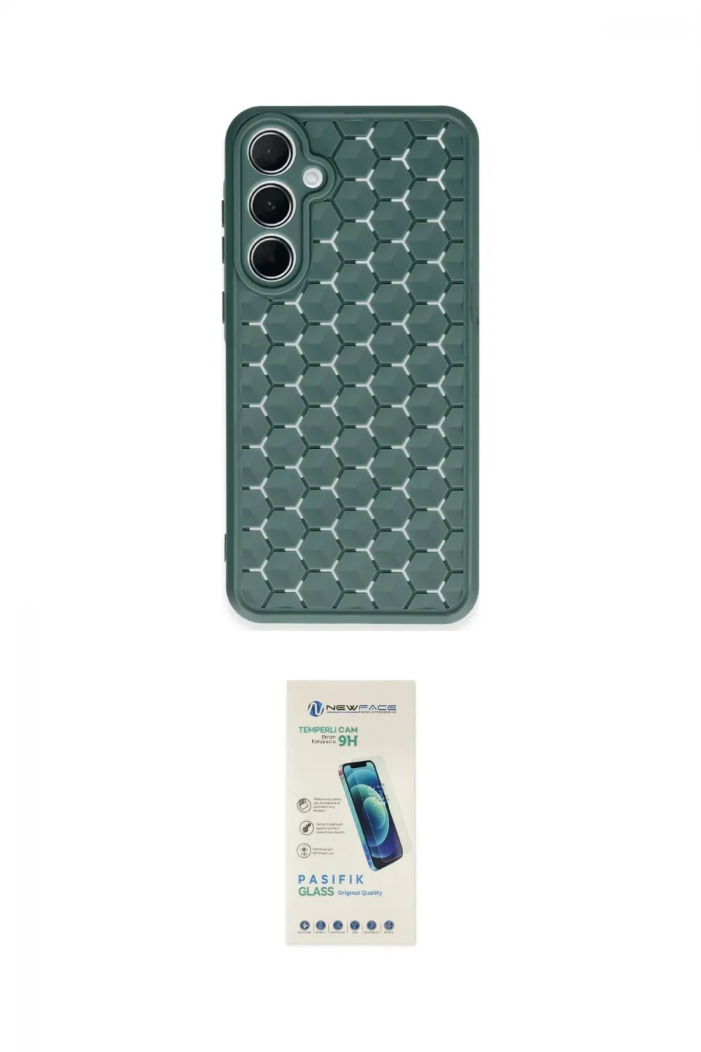 ieg™ Galaxy A15 4G Kılıf Zirve Form - Şeffaf Pasifik Cam Ekran Koruyucu