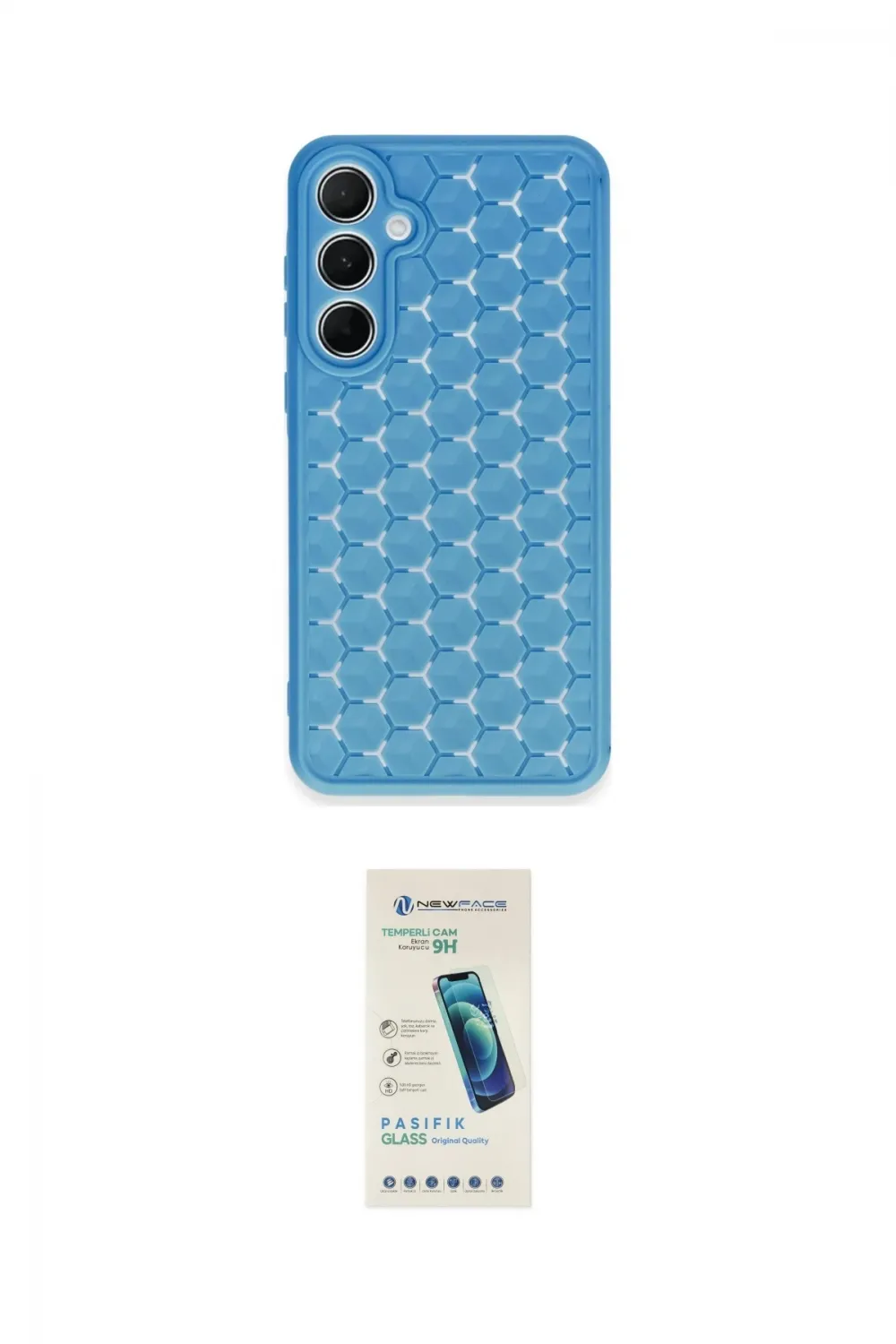ieg™ Galaxy A15 4G Kılıf Zirve Form - Şeffaf Pasifik Cam Ekran Koruyucu