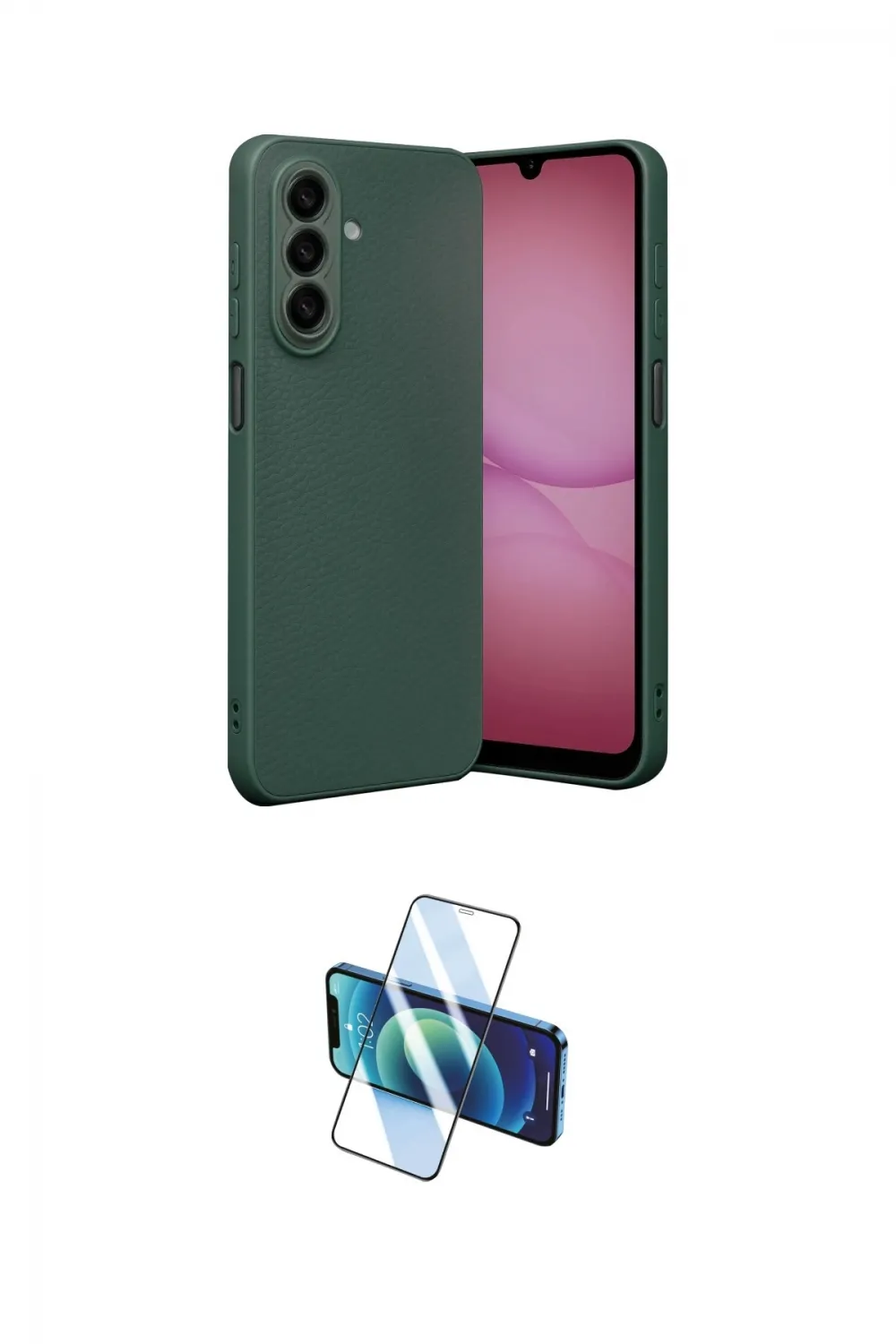 ieg™ Galaxy A17 5G Kılıf Nova Işık - Siyah 3D Antistatik Cam Ekran Koruyucu