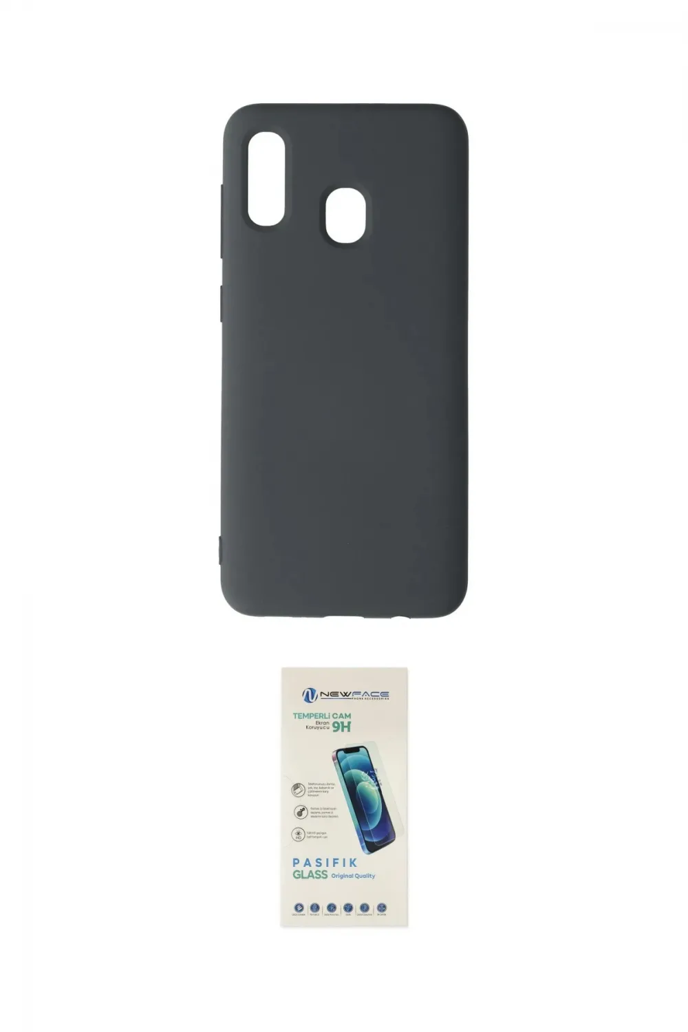 ieg™ Galaxy A20 Kılıf Ahenk Serisi - Şeffaf Pasifik Cam Ekran Koruyucu