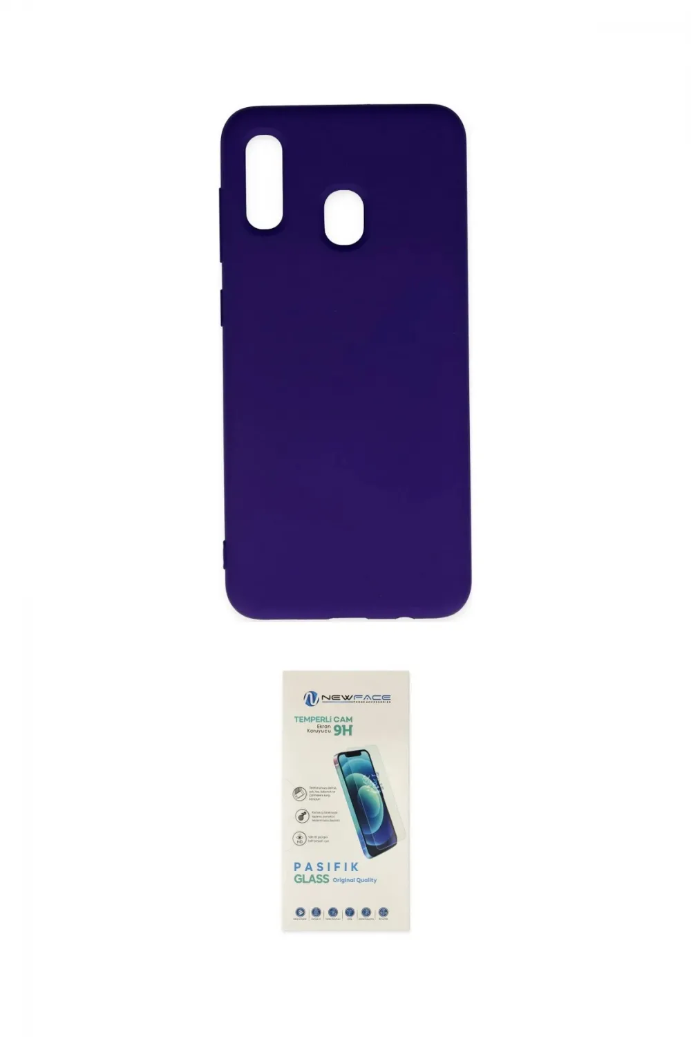 ieg™ Galaxy A20 Kılıf Ahenk Serisi - Şeffaf Pasifik Cam Ekran Koruyucu