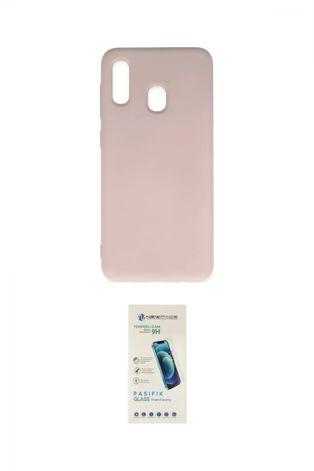 ieg™ Galaxy A20 Kılıf Ahenk Serisi - Şeffaf Pasifik Cam Ekran Koruyucu