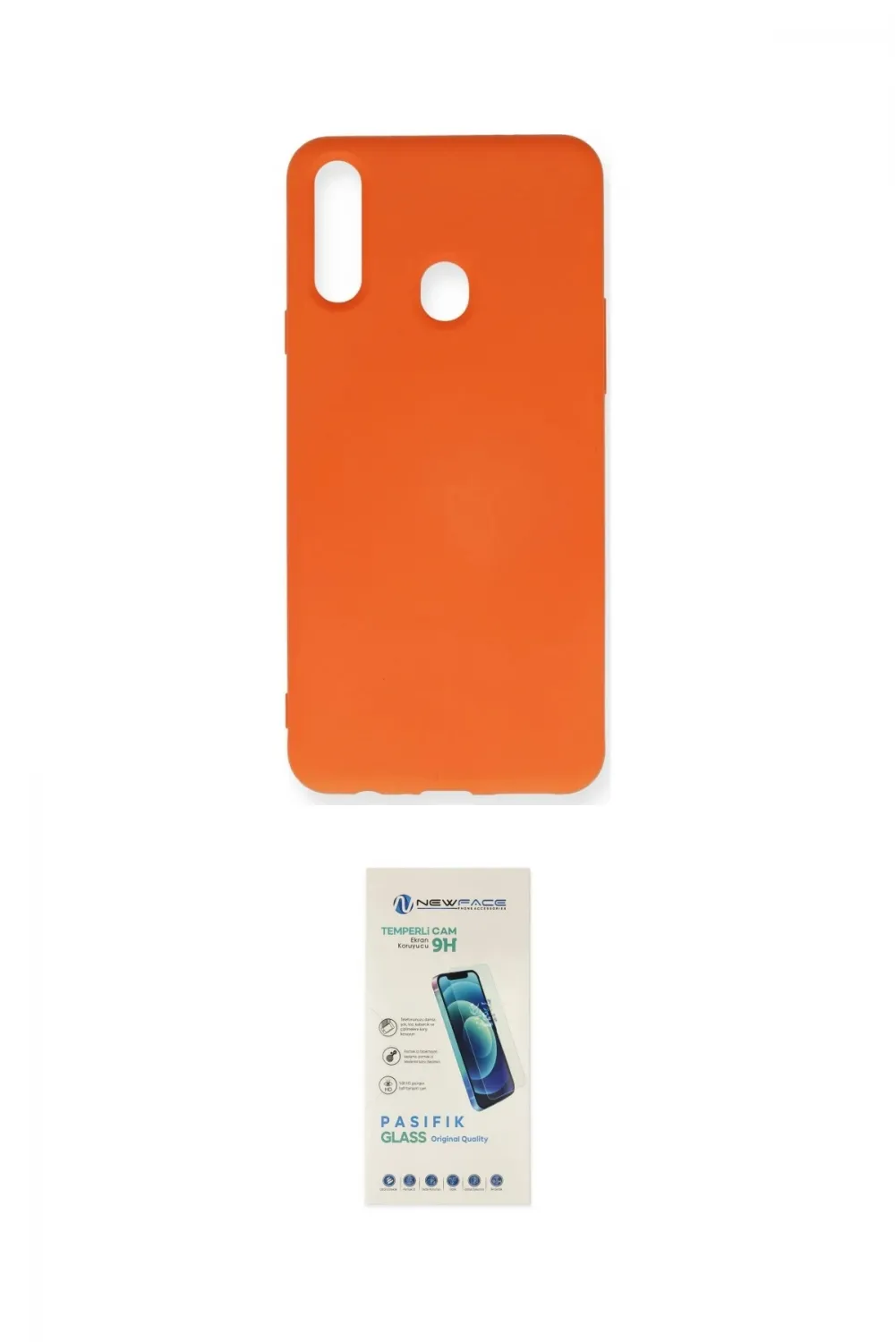 ieg™ Galaxy A20S Kılıf Ahenk Serisi - Şeffaf Pasifik Cam Ekran Koruyucu